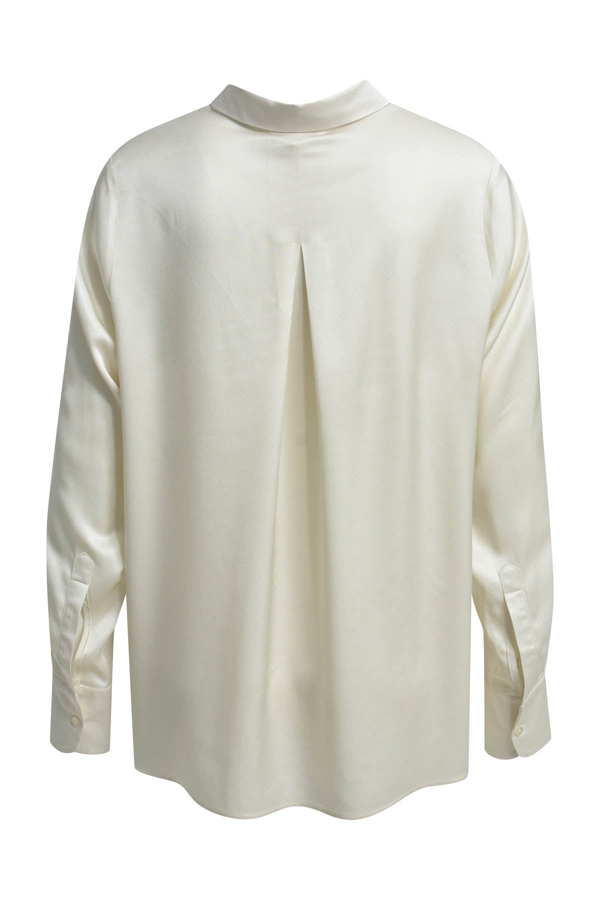 Bluse mit Kragen in Satinoptik