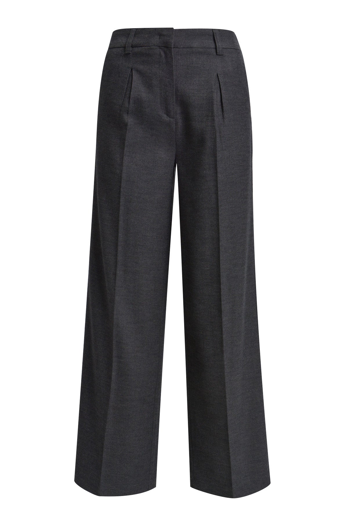 Plisseehose mit weitem Bein