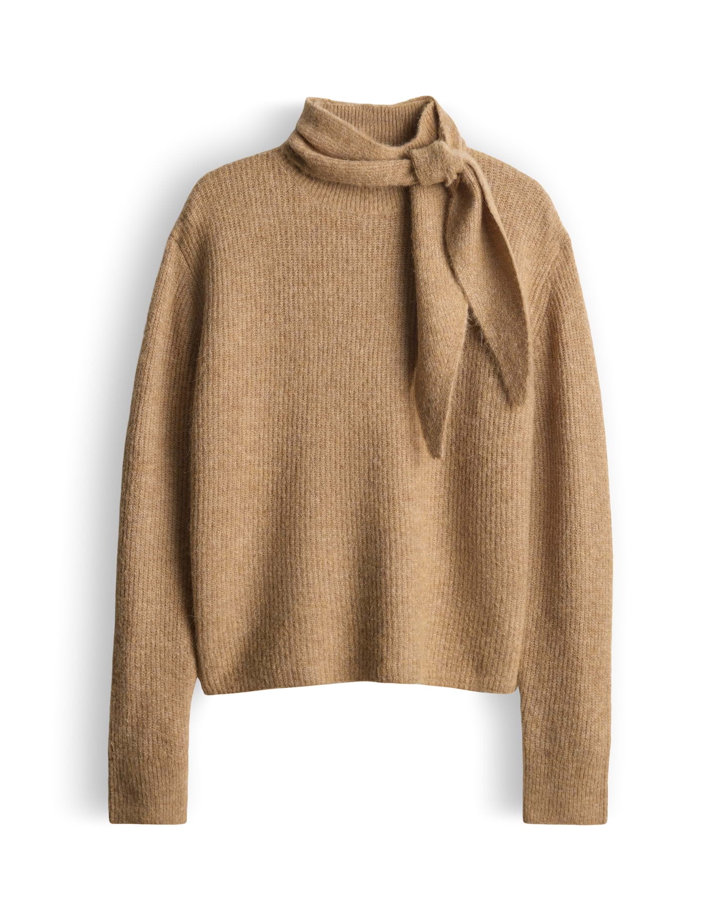 Pullover aus Alpaka-Mix mit abnehmbarem Schal