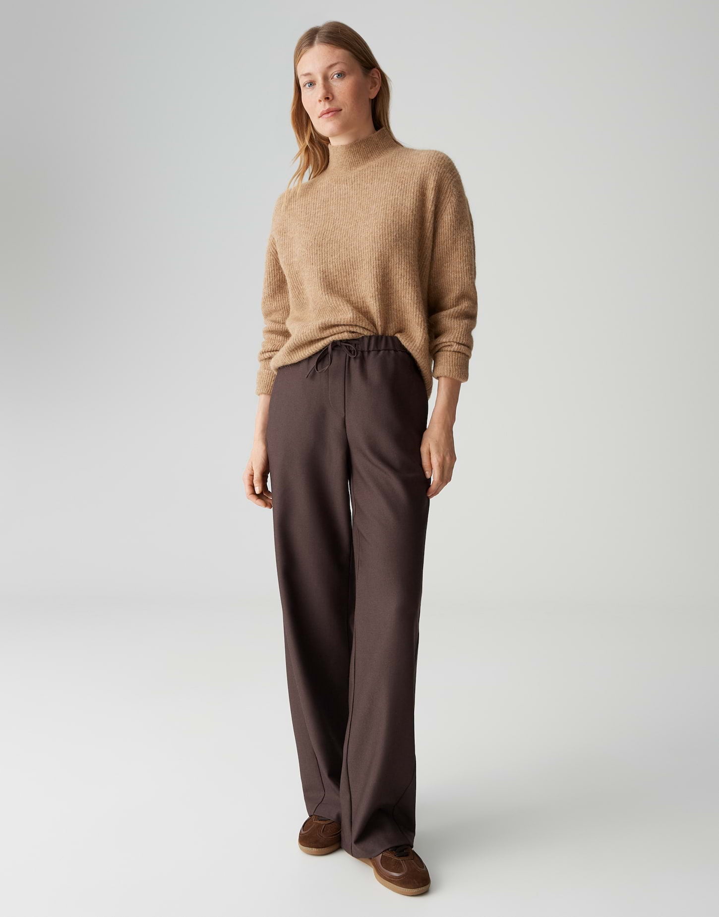 Pullover aus Alpaka-Mix mit abnehmbarem Schal