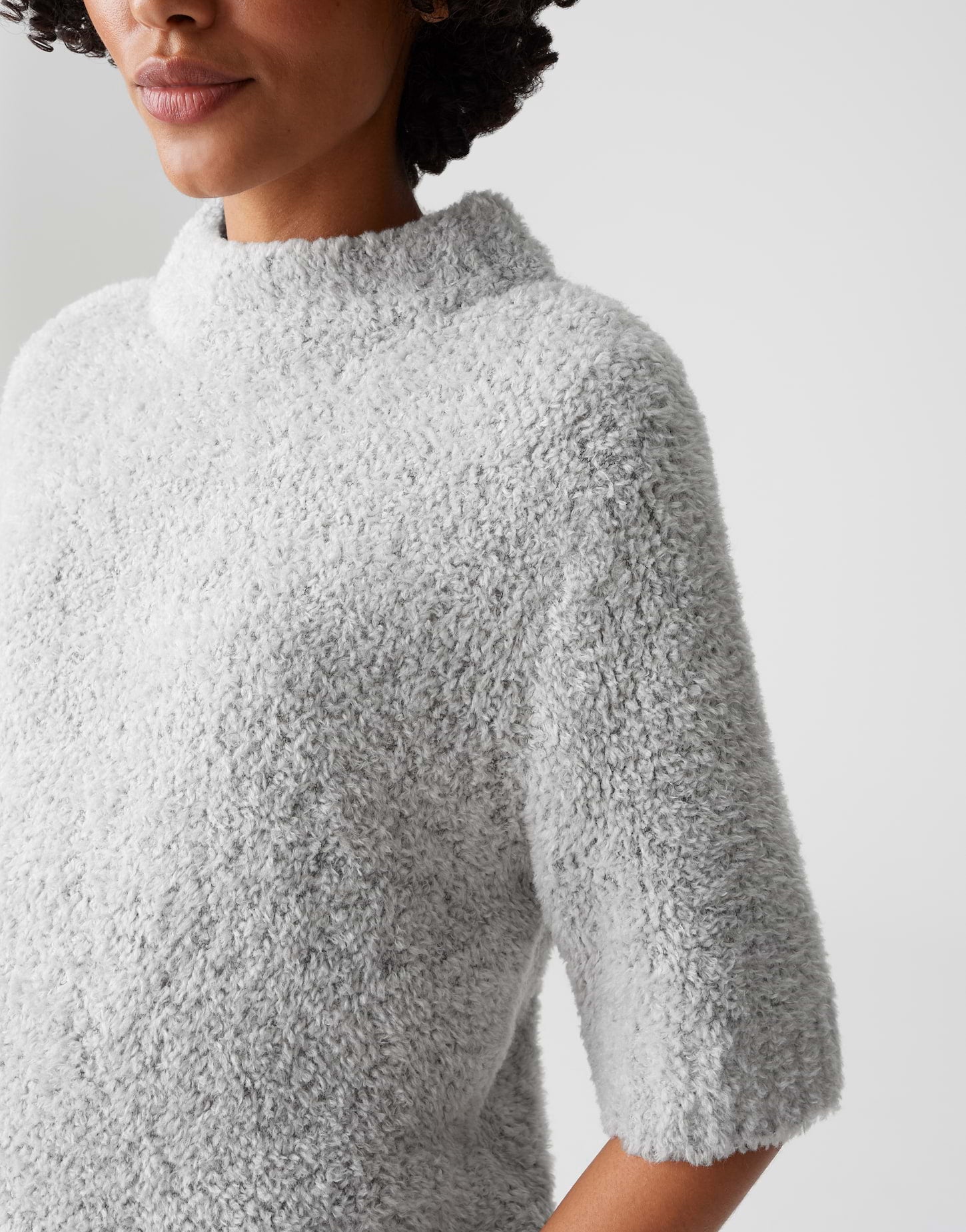 Plüschiger Strickpulli mit Stil