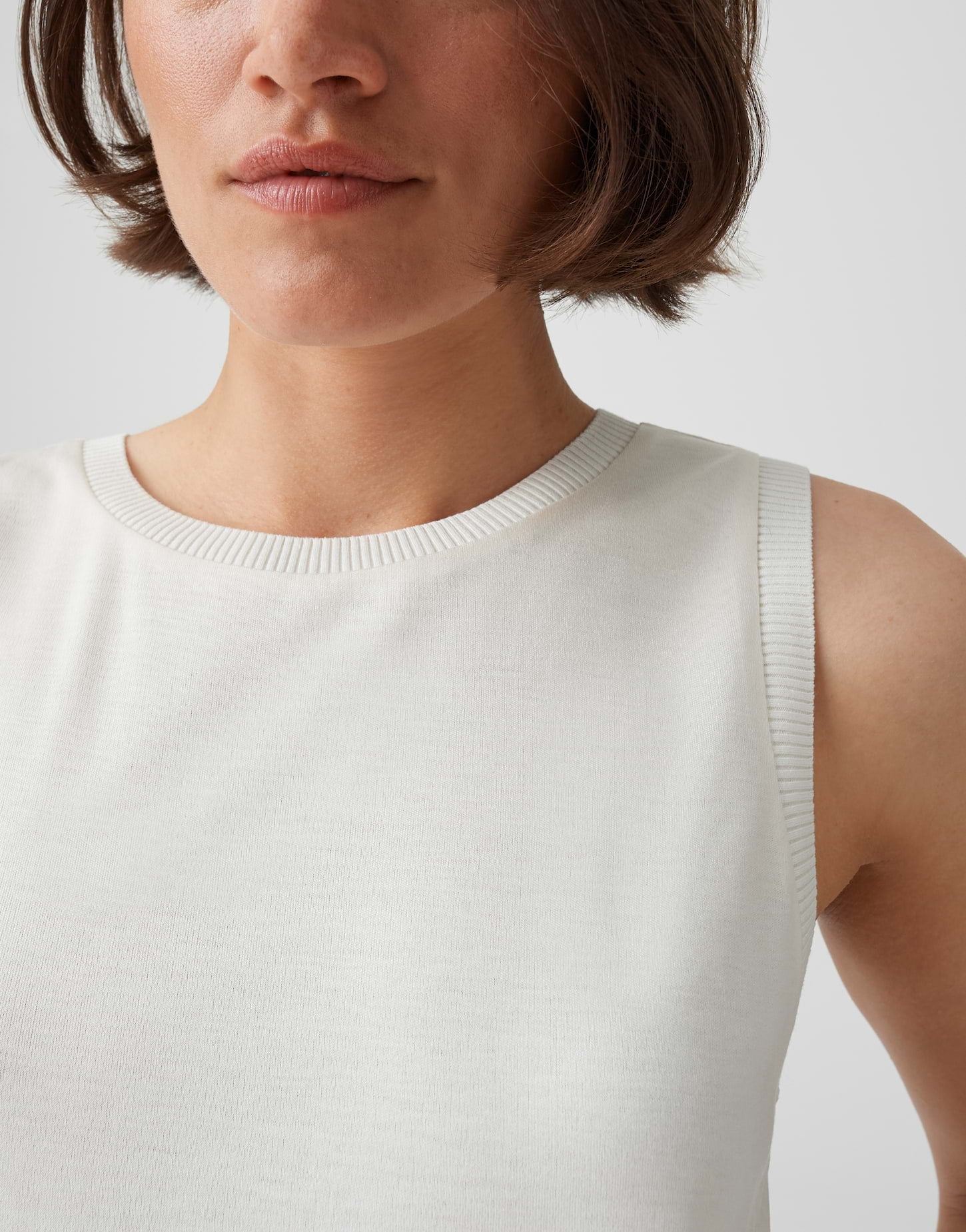 cleanes Jersey-Top mit softem Schimmer