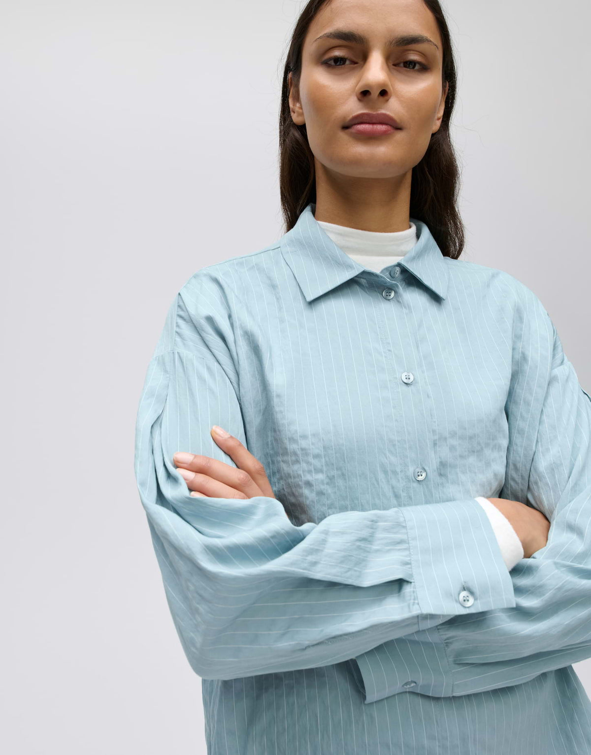 Die Bluse Flui in Soft Blue