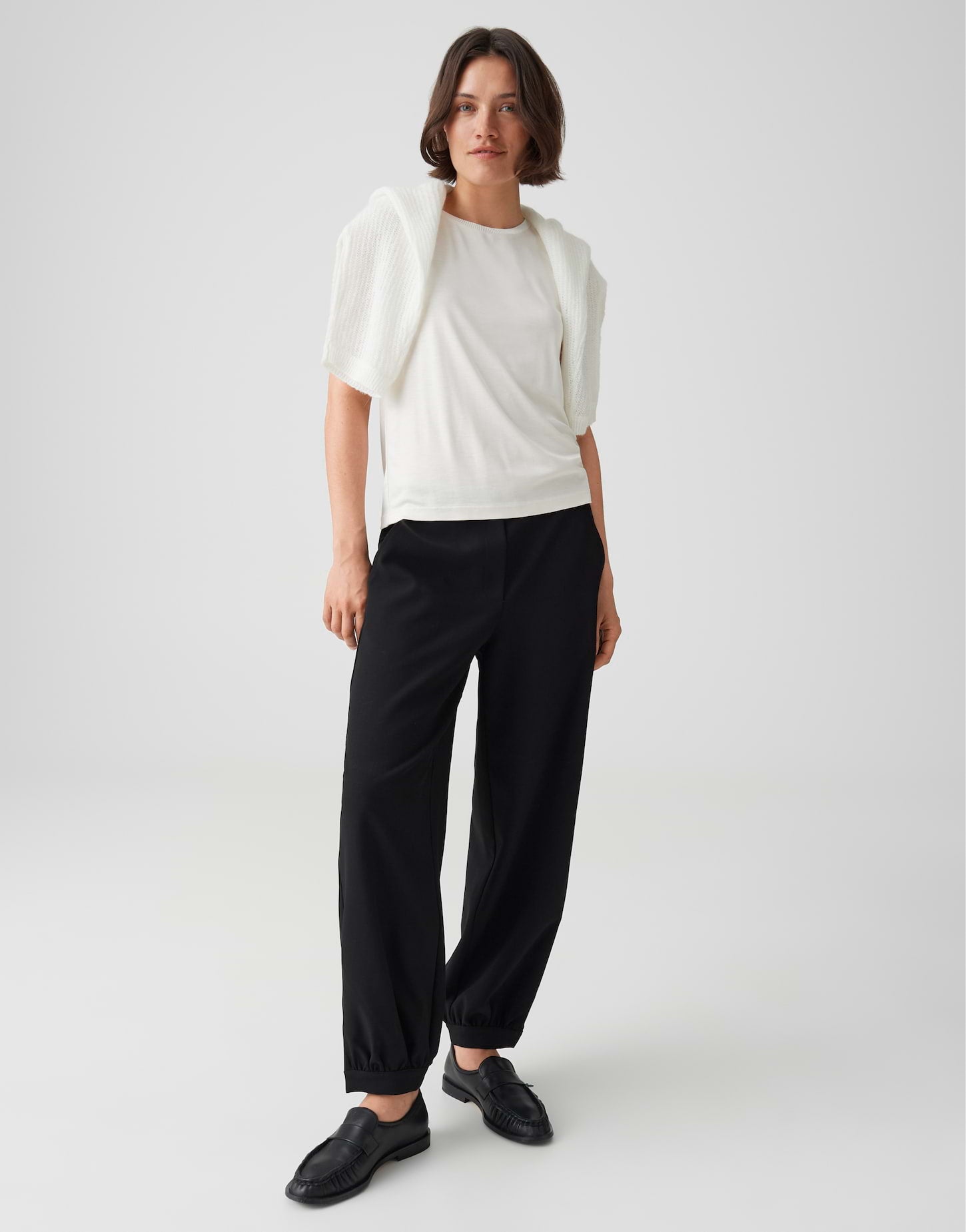 cleanes Jersey-Top mit softem Schimmer