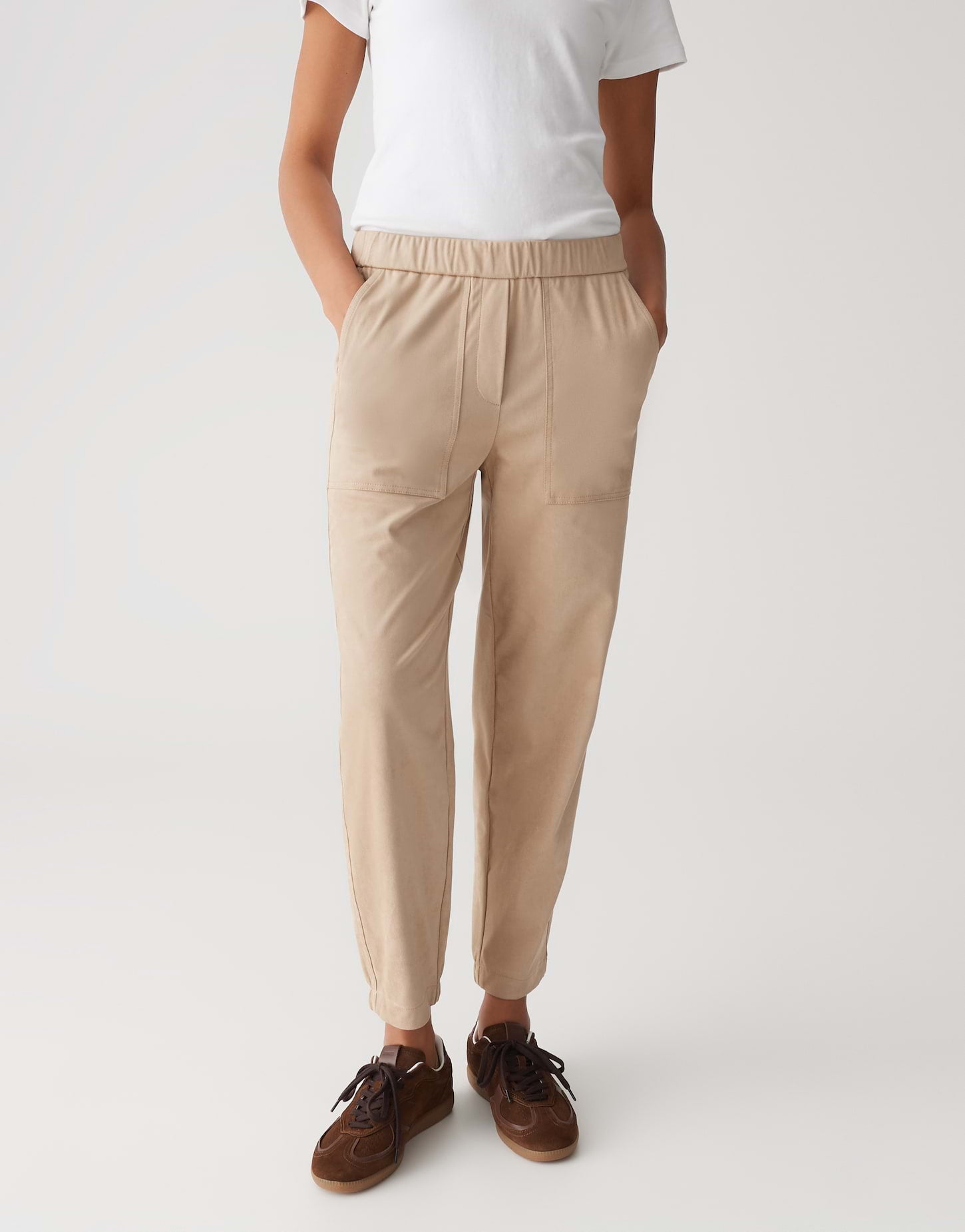 Relaxed Fit Hose aus Velourslederimitat "Myha velour"