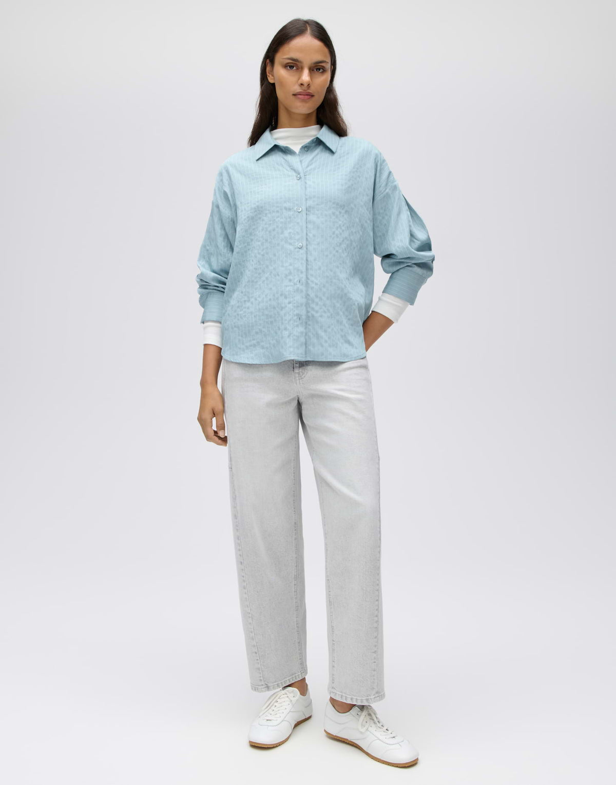 Die Bluse Flui in Soft Blue