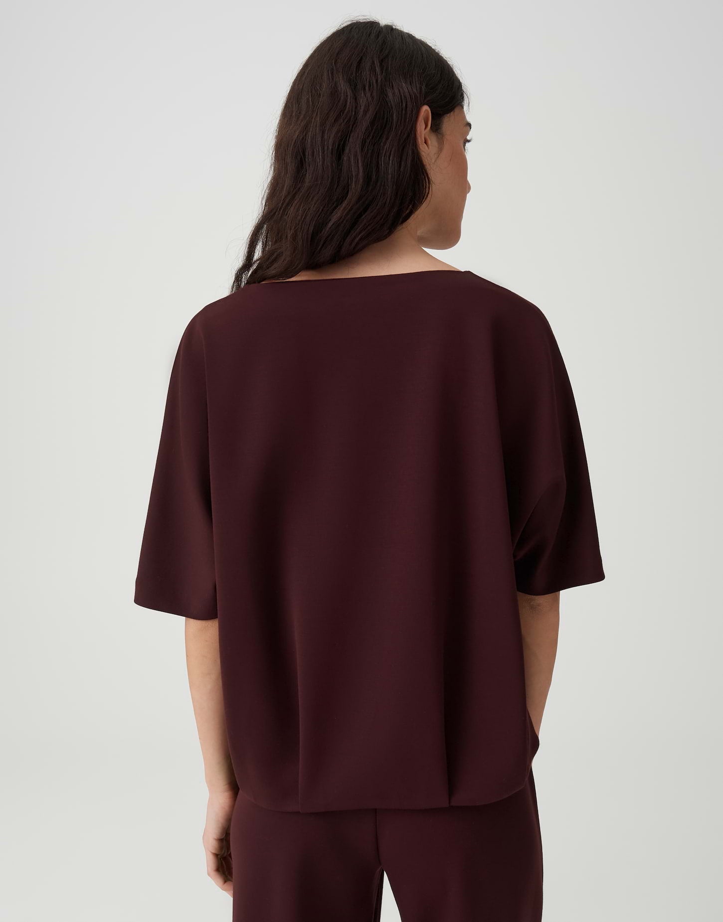 verkürztes Sweatshirt in O-Form