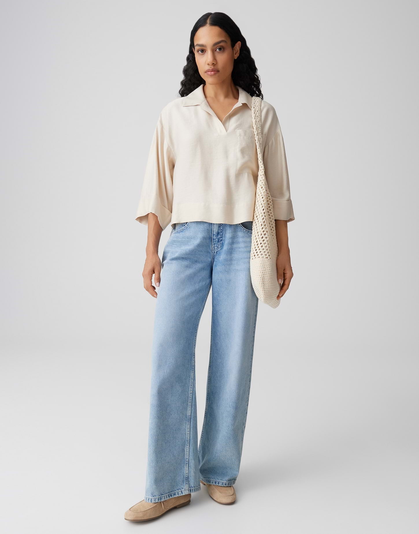 Die schimmernde Oversized-Bluse