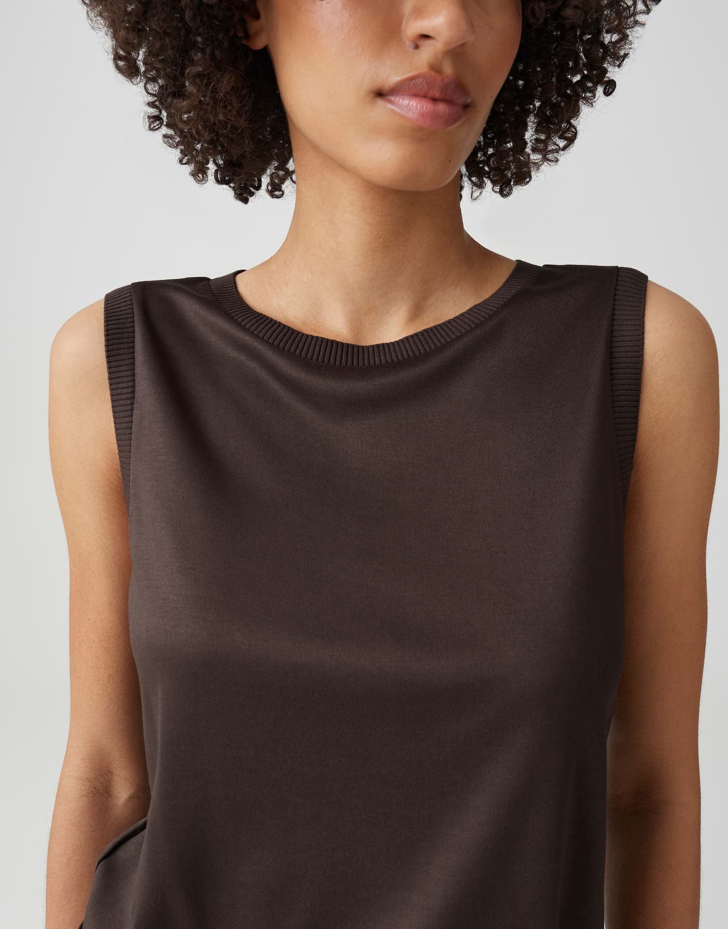 cleanes Jersey-Top mit softem Schimmer