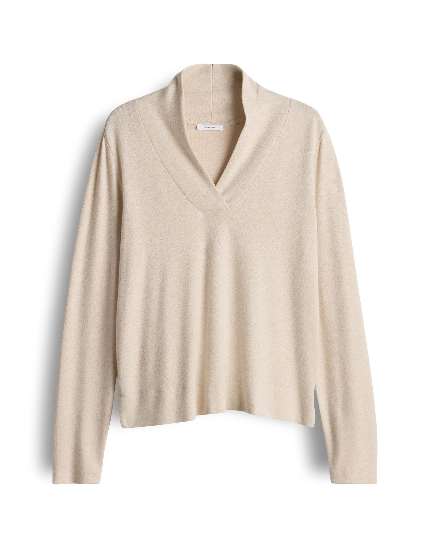 Longsleeve aus gebrushtem Jersey in softer Strickoptik