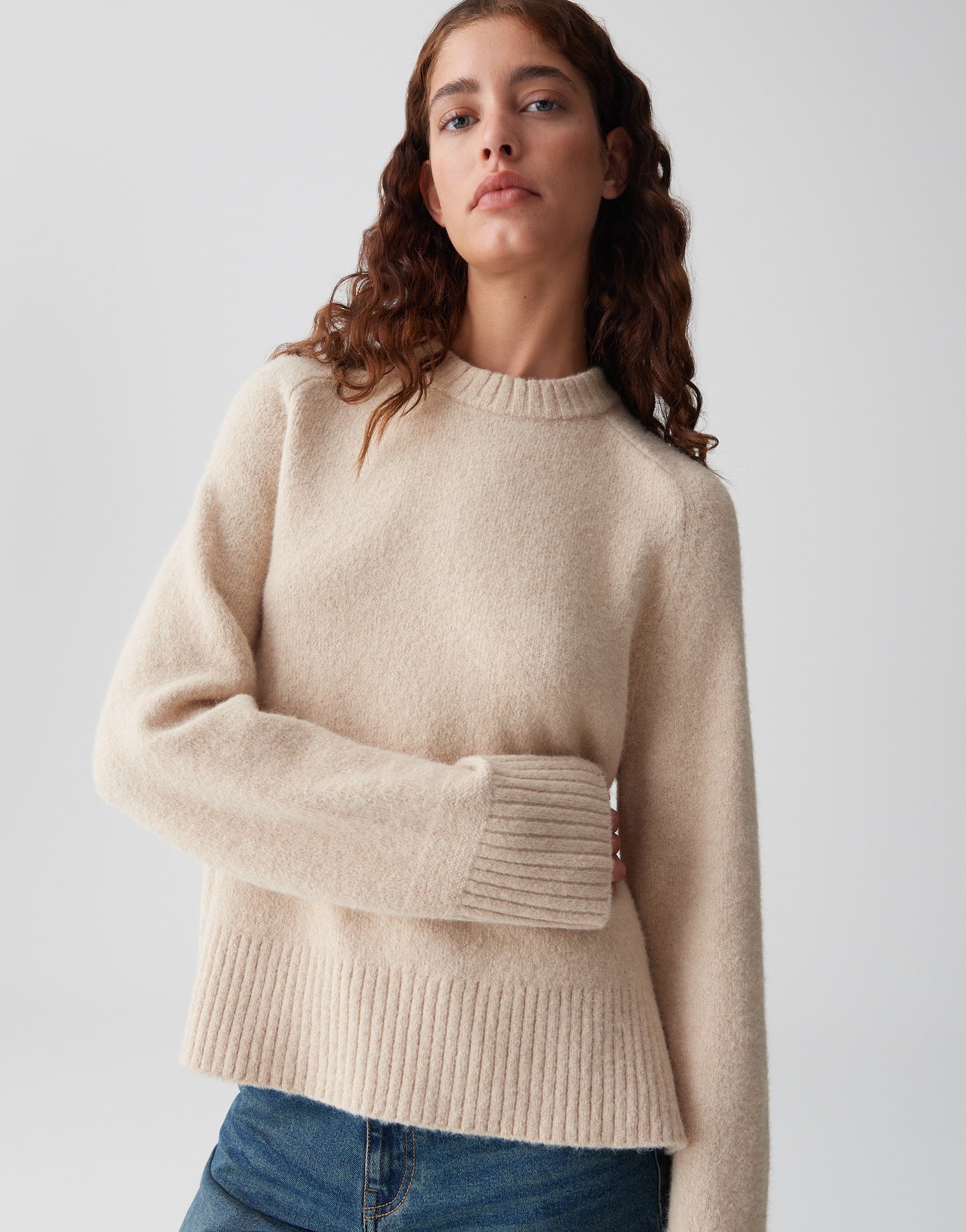 Kuscheliger Strickpullover mit geradem Schnitt und flauschiger Oberfläche