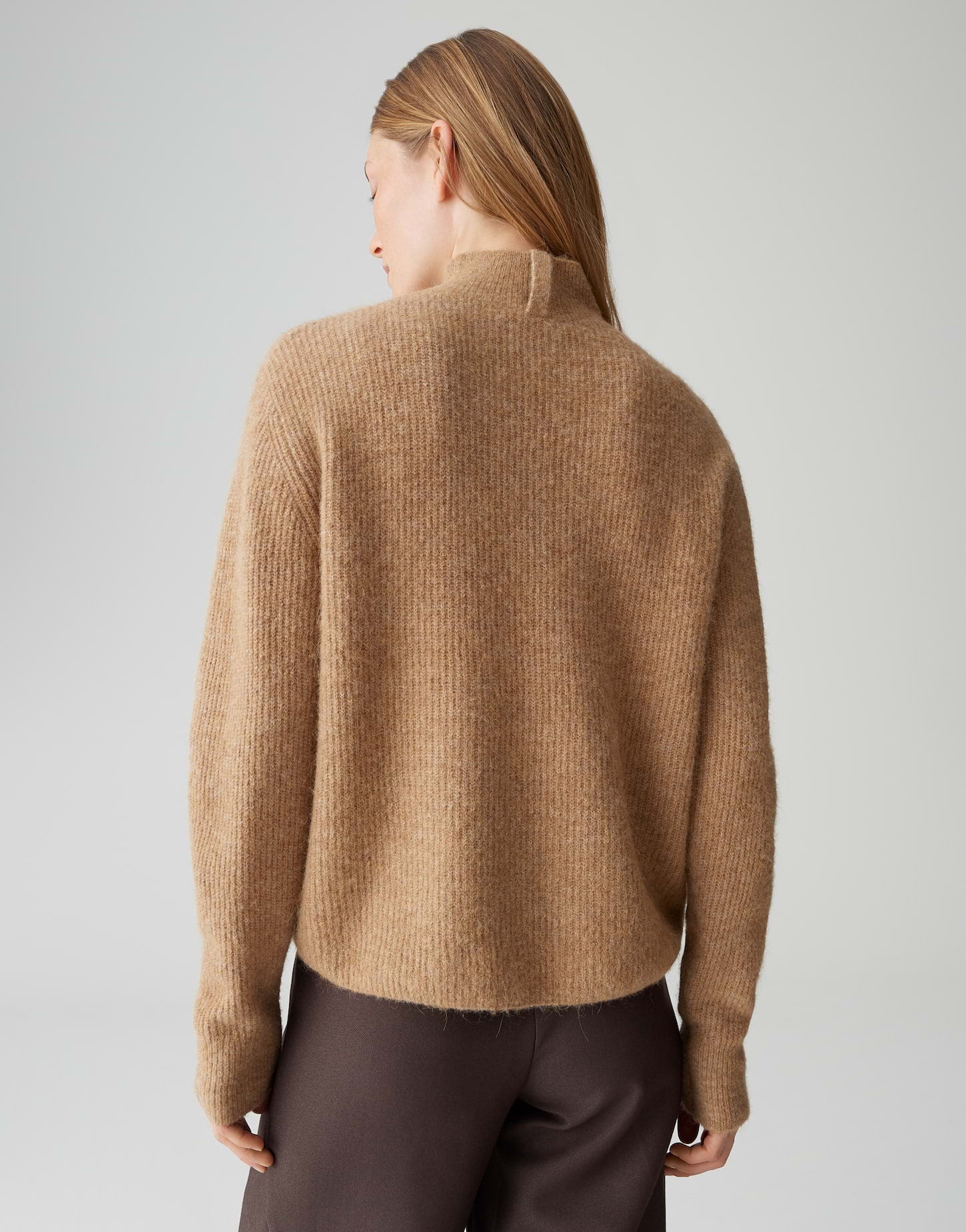 Pullover aus Alpaka-Mix mit abnehmbarem Schal