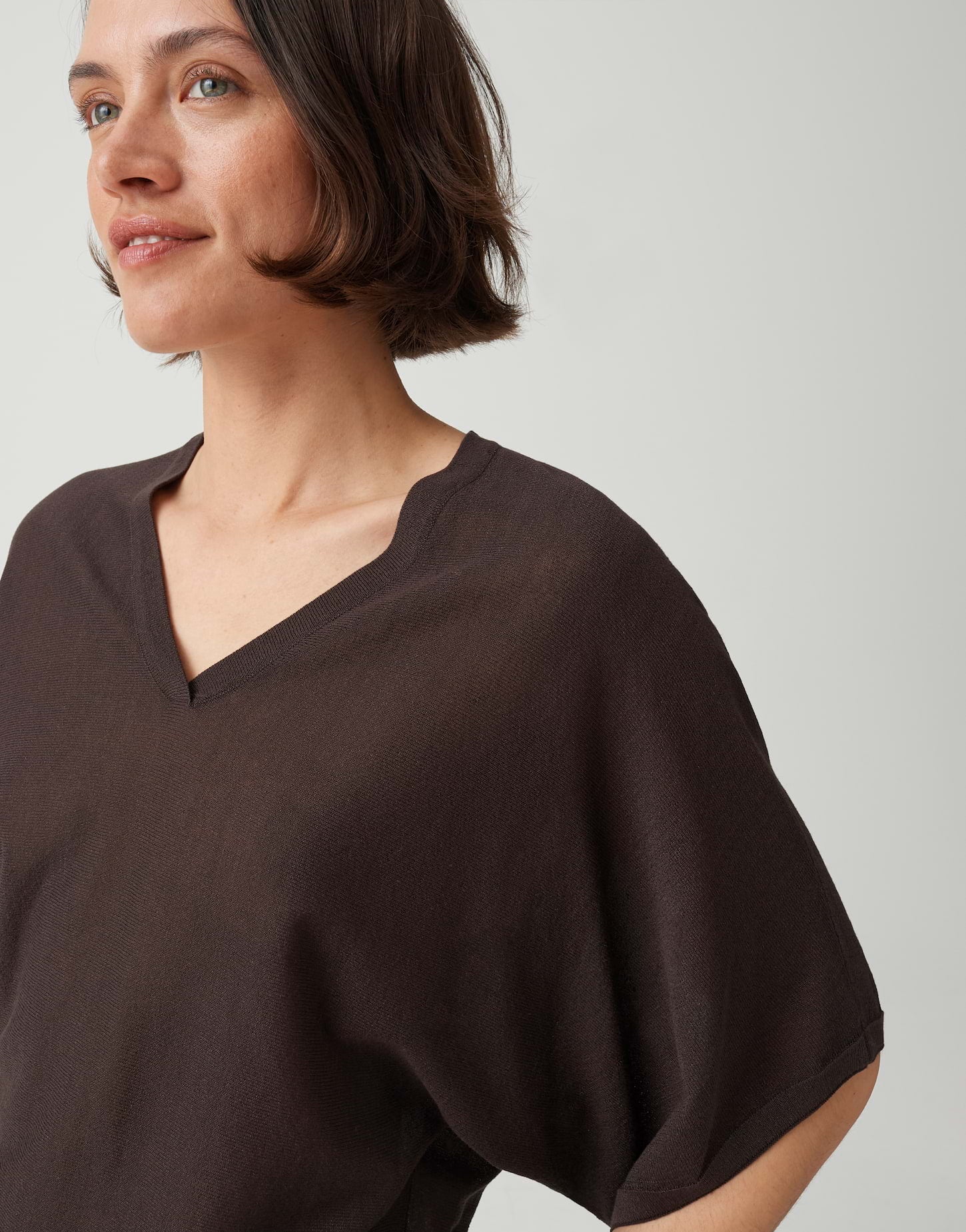 luftiges Shirt mit Fledermausärmeln