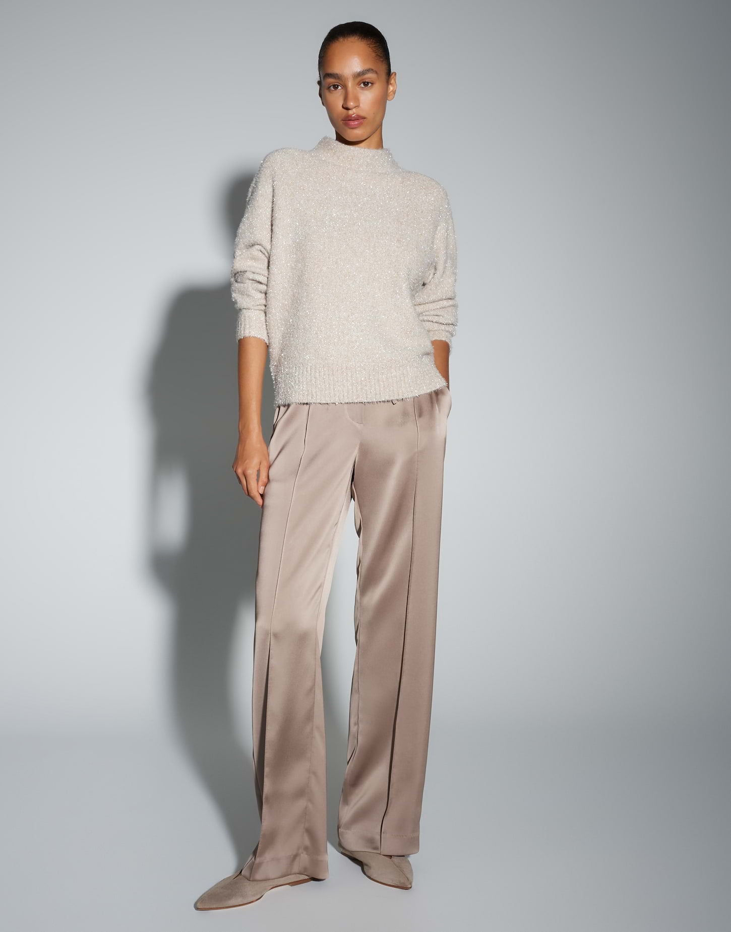 Elegante Strickpullover mit zartem Glanz