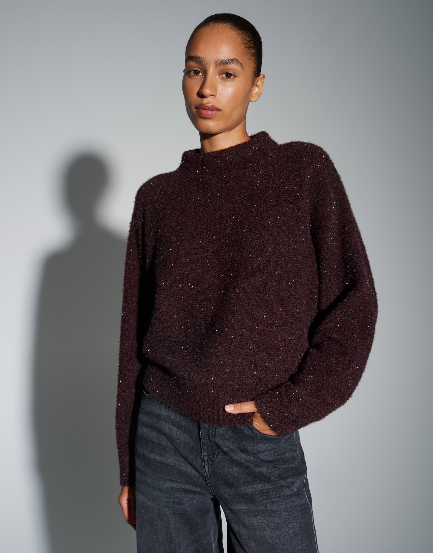 Elegante Strickpullover mit zartem Glanz