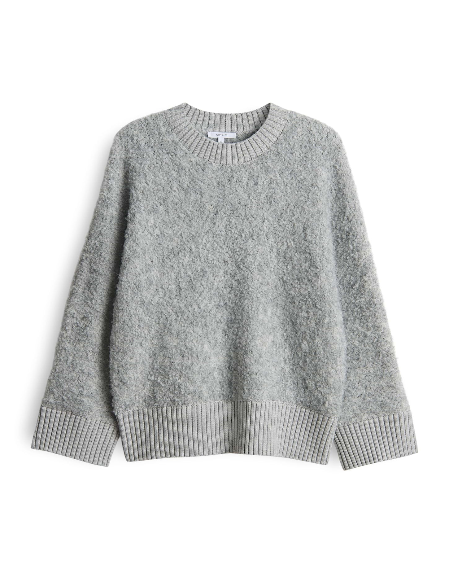 Bouclé-Strickpullover mit flauschiger Oberfläche