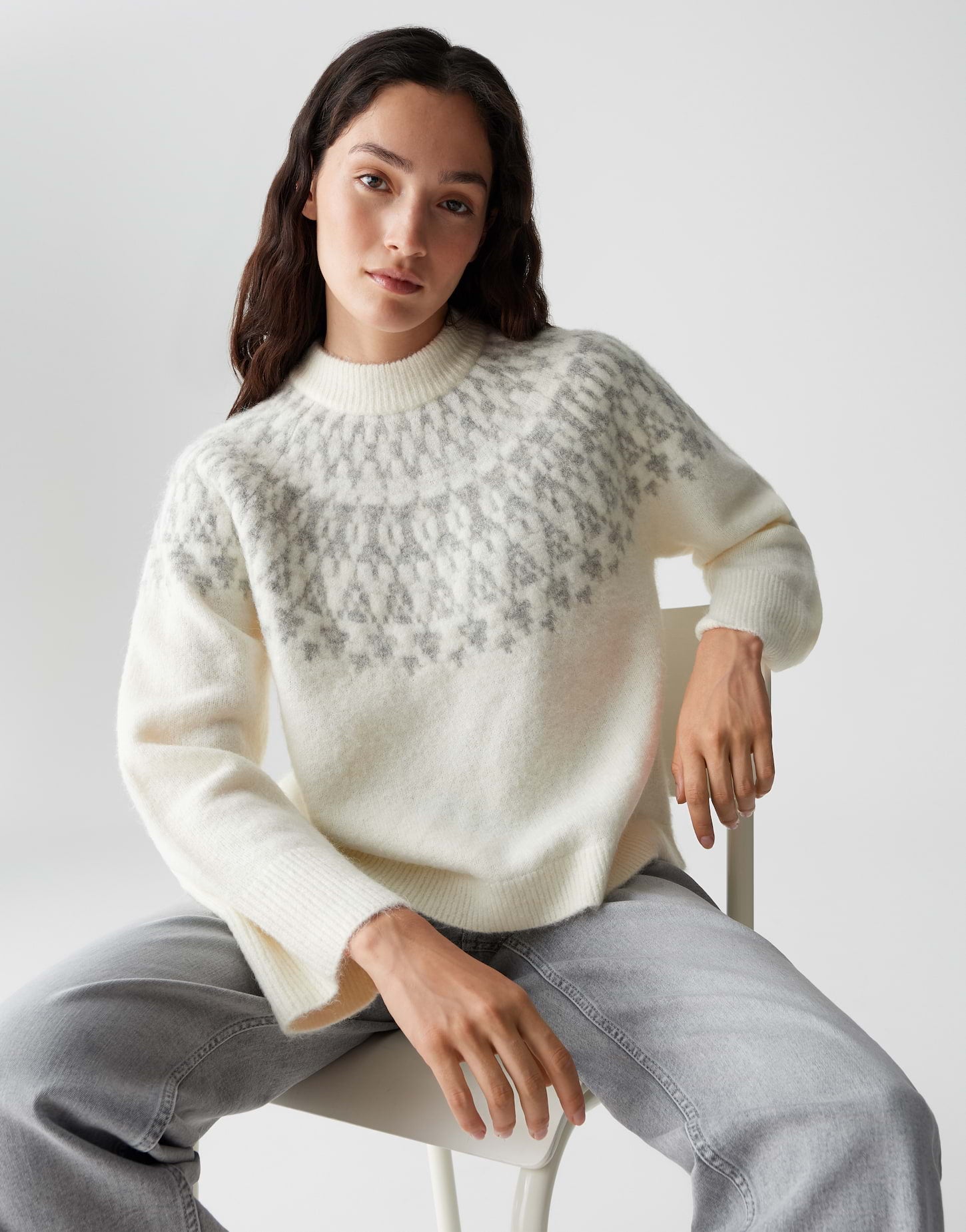 Zeitloser Norwegerpullover mit Fair-Isle-Muster