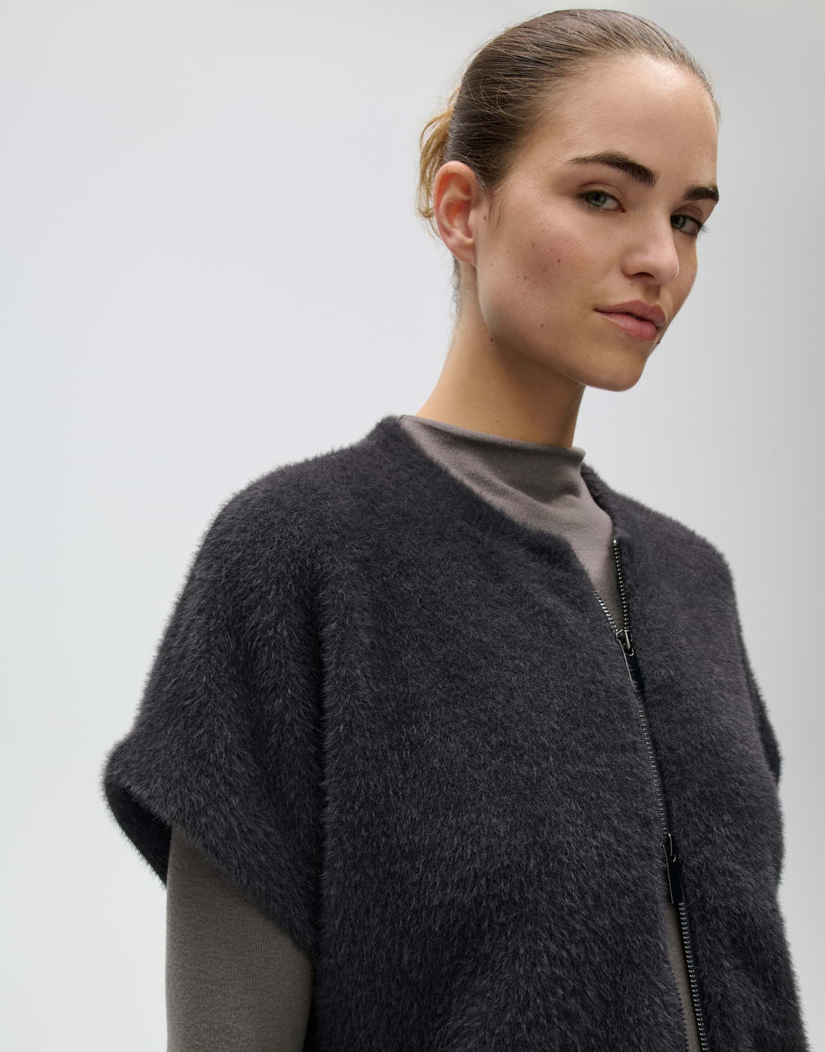 Die flauschige Strickweste
