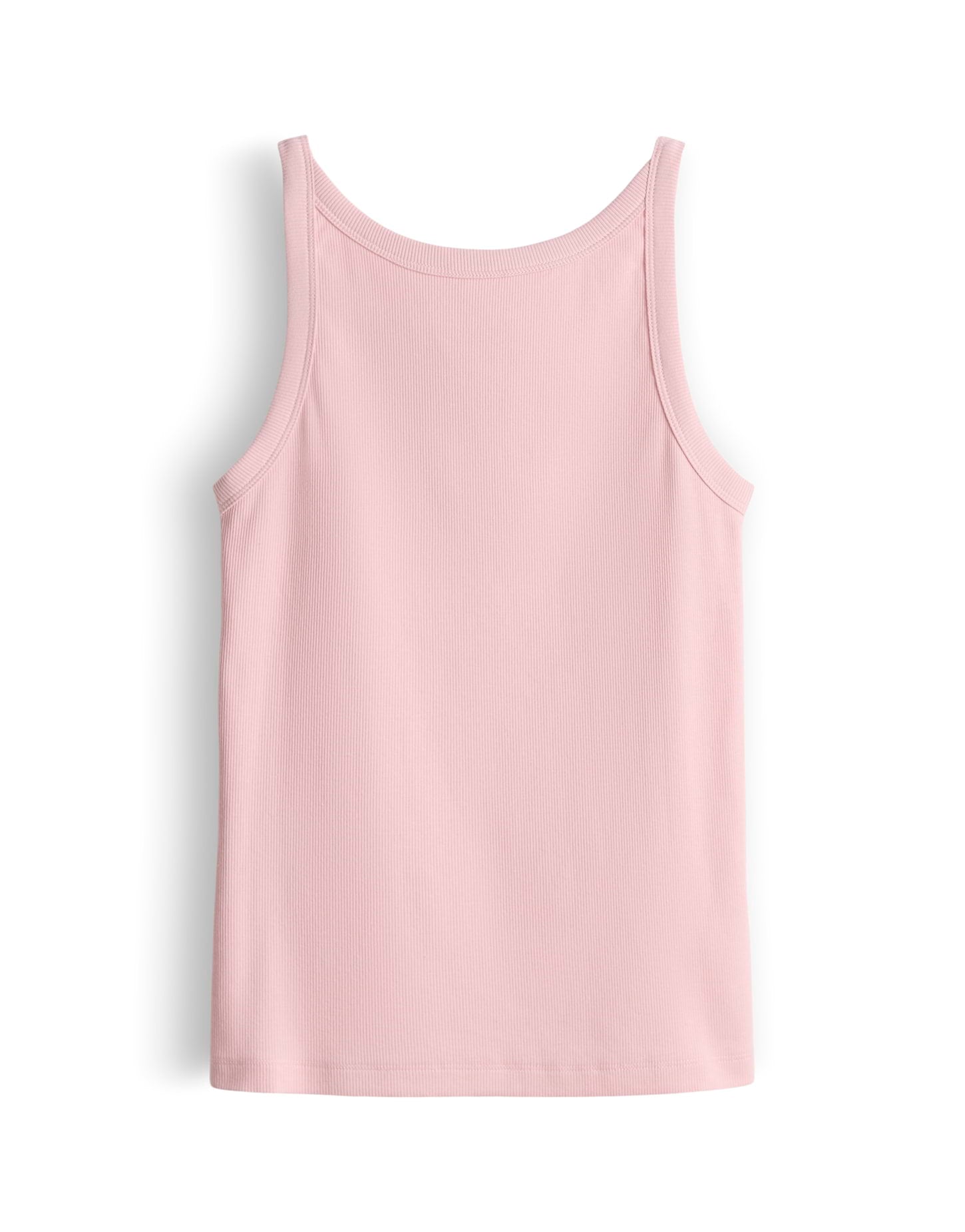 Sommerliche Leichtigkeit in Hellrosa das Jersey-Top im Chambray-Optik