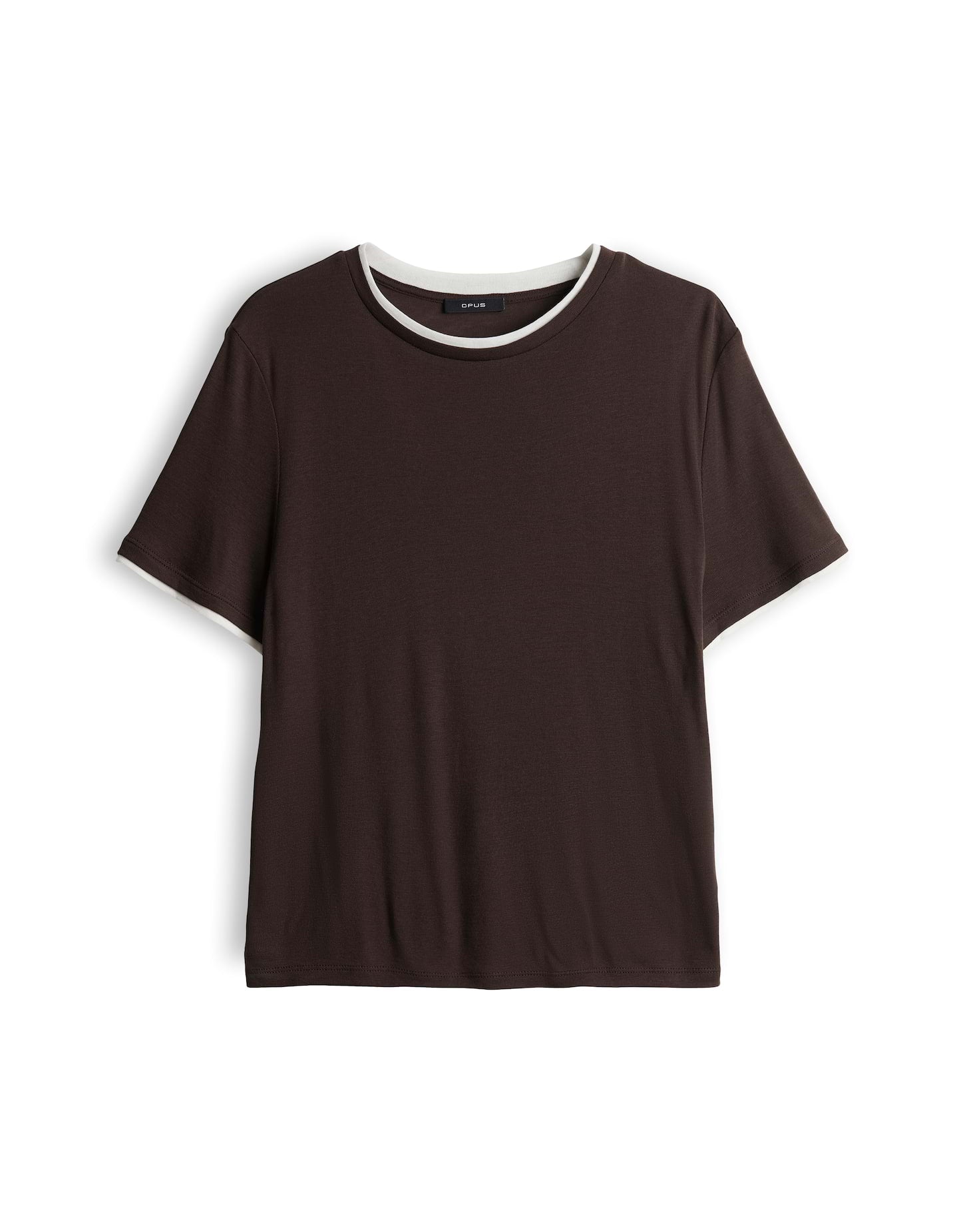 Lässiges Jersey-Shirt mit transparenten Paspel-Details