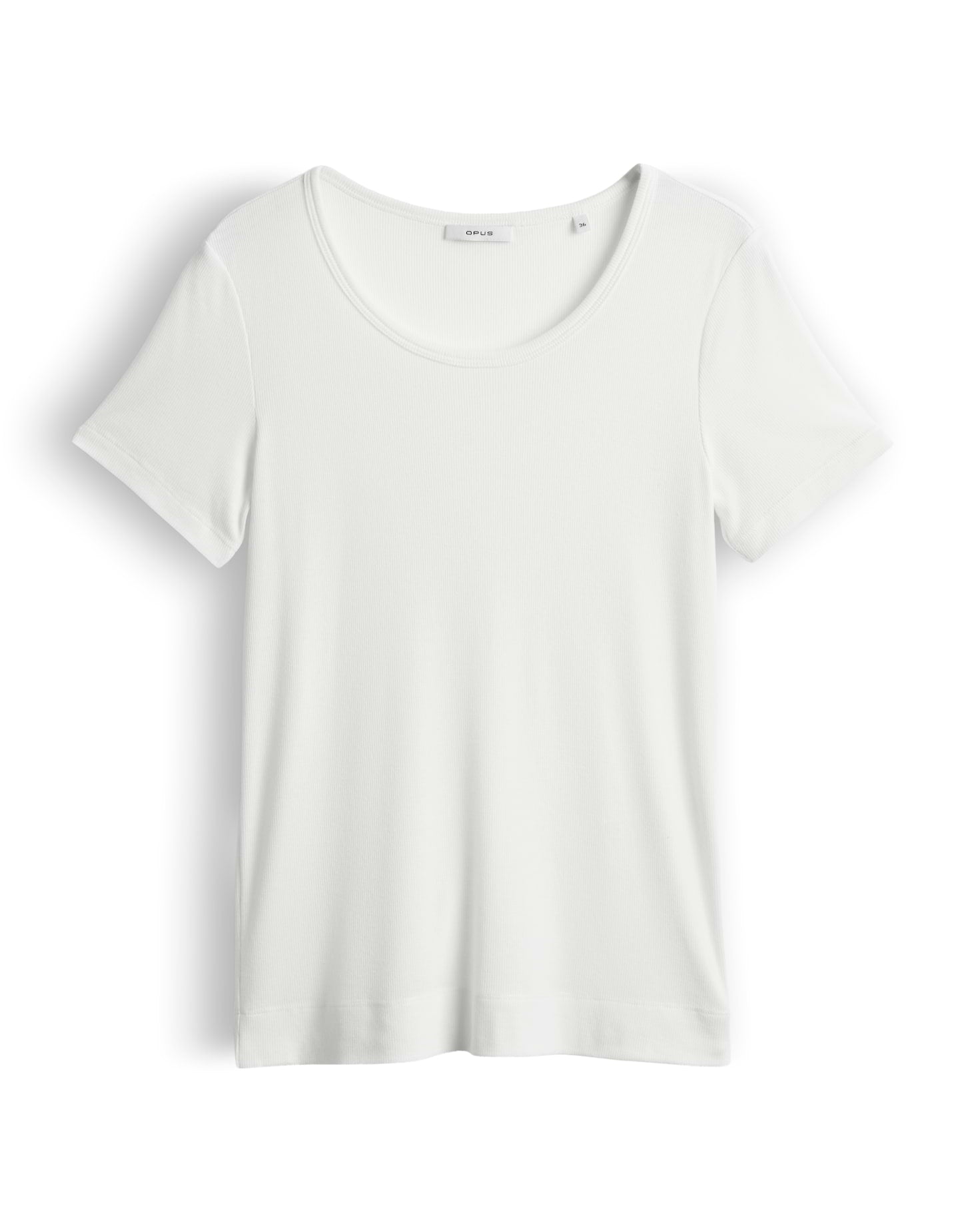 Figurbetontes Feinripp-T-Shirt