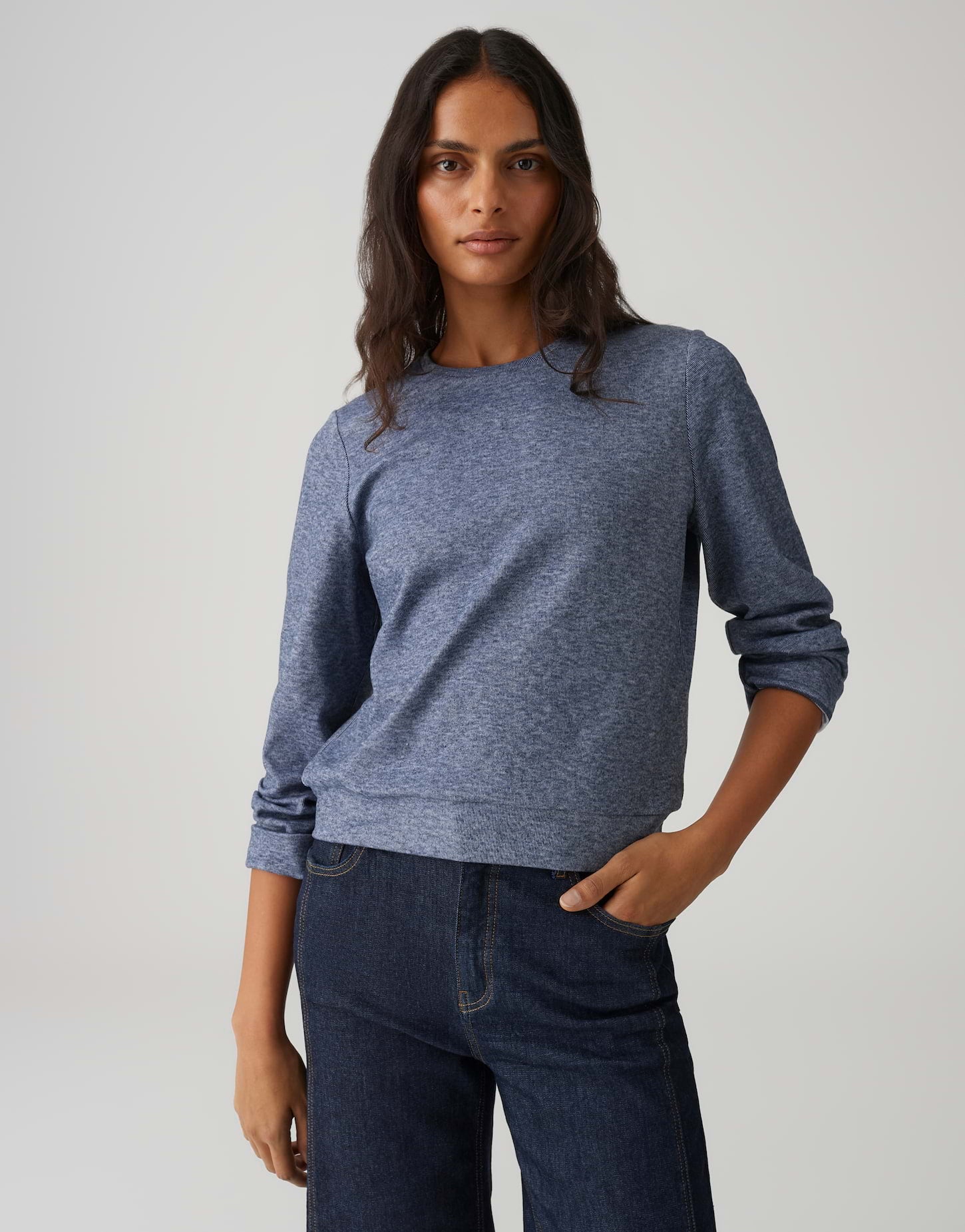 Longsleeve im Mélange-Look