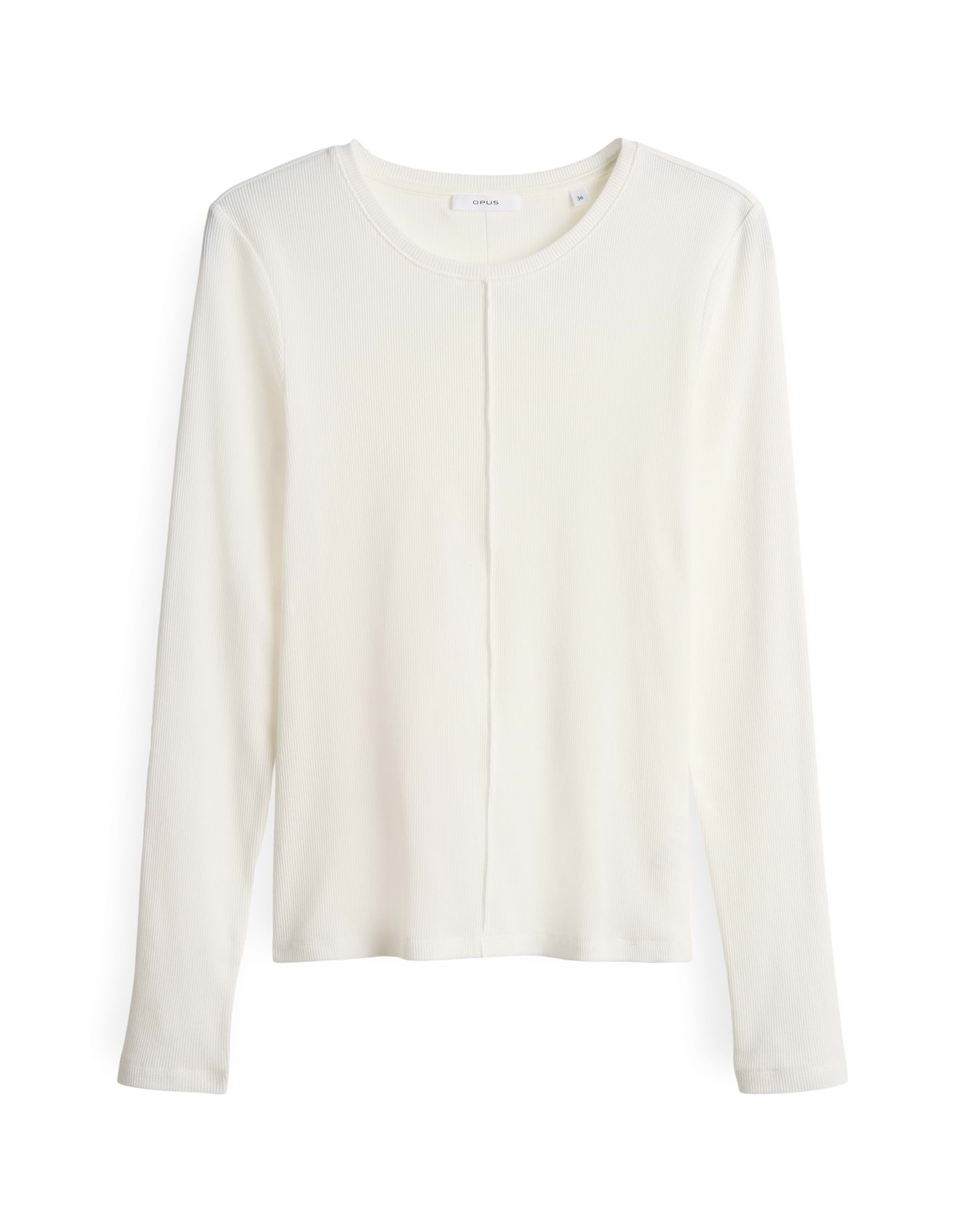 Langarmshirt mit feiner Rippstruktur