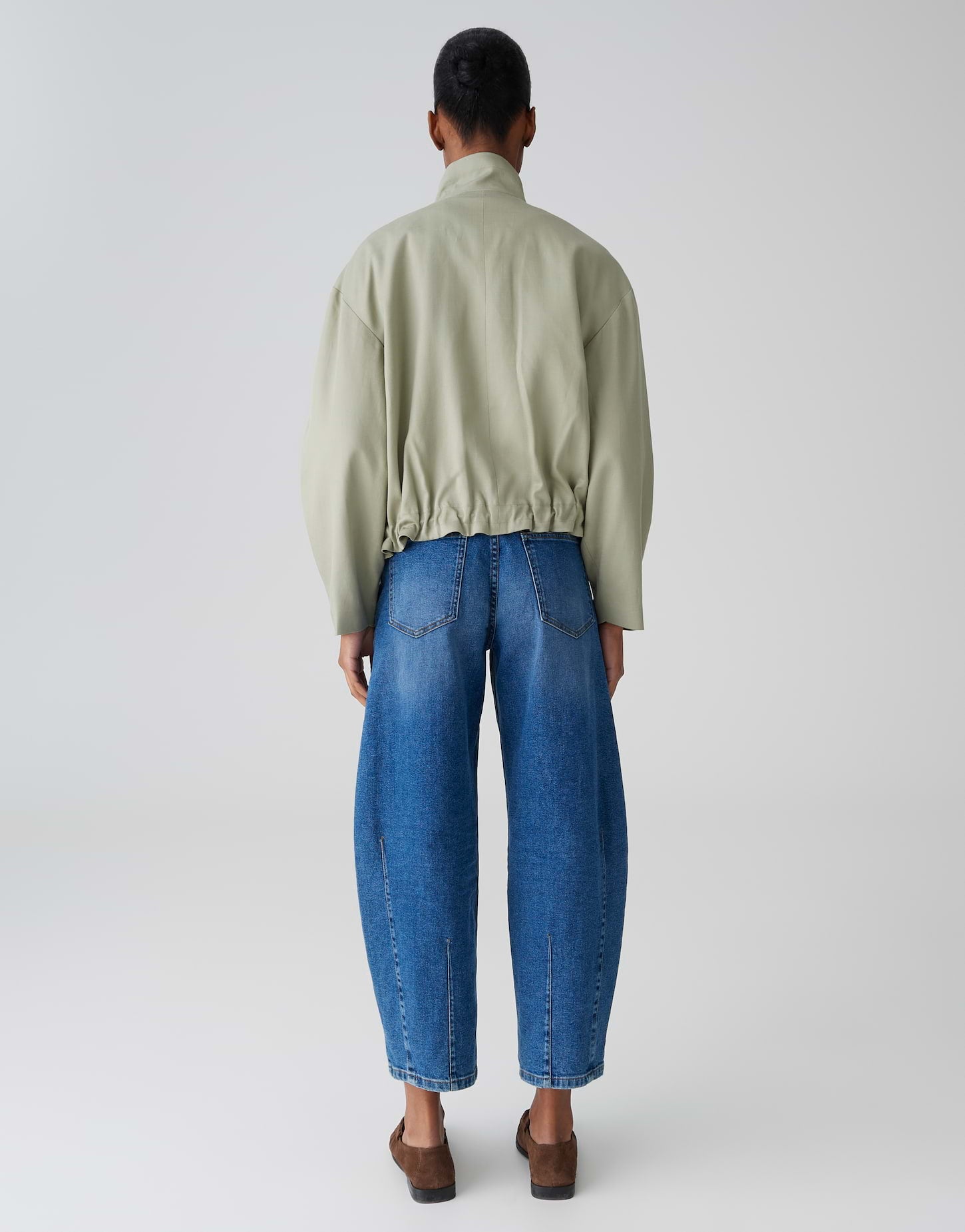 Leinen-Blouson mit natürlicher Leichtigkeit