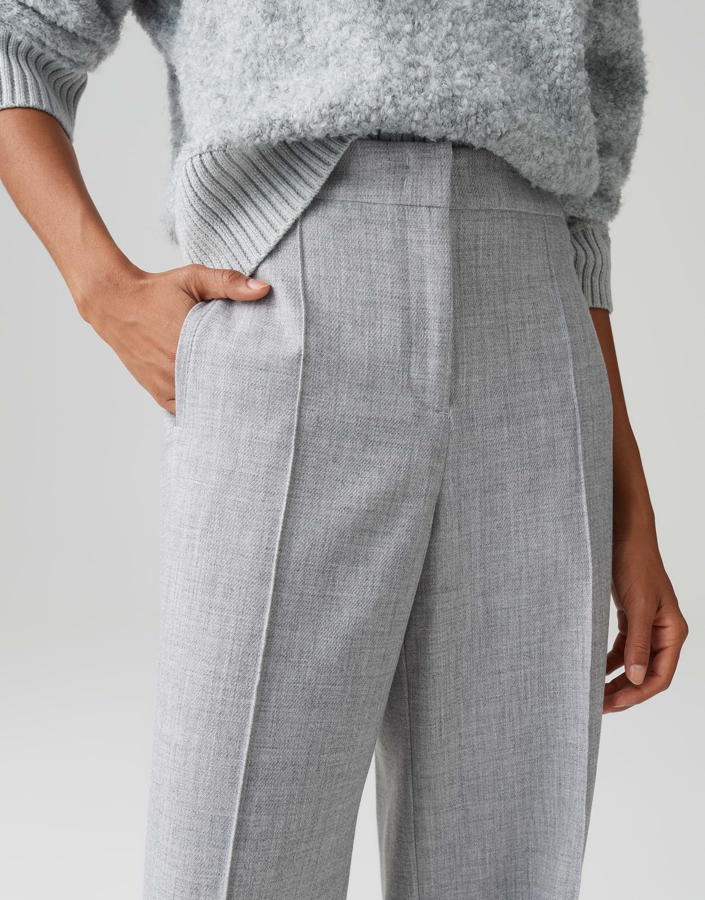 Marlenehose in Mélange-Optik