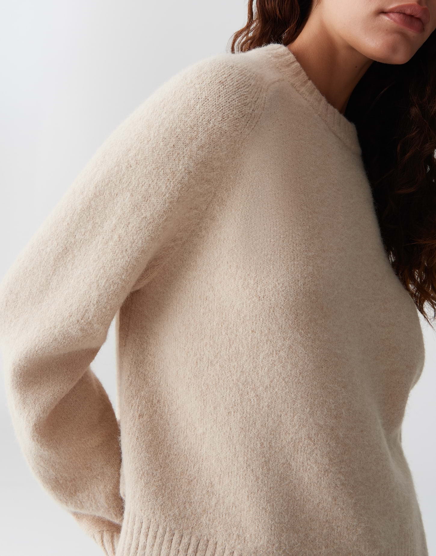 Kuscheliger Strickpullover mit geradem Schnitt und flauschiger Oberfläche