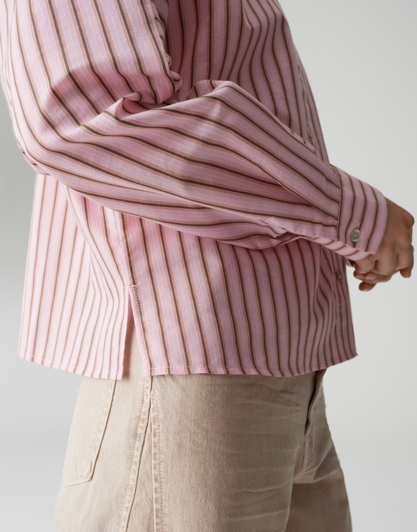 Stylische Bluse mit Streifen & modernem Fledermausärmel