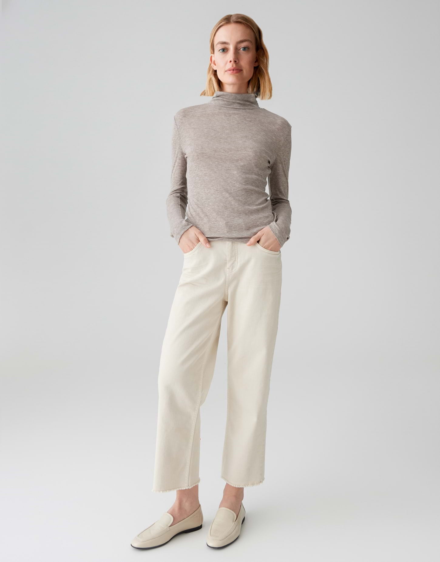 Rollkragen-Unterzieher aus Lyocell-Wollmix