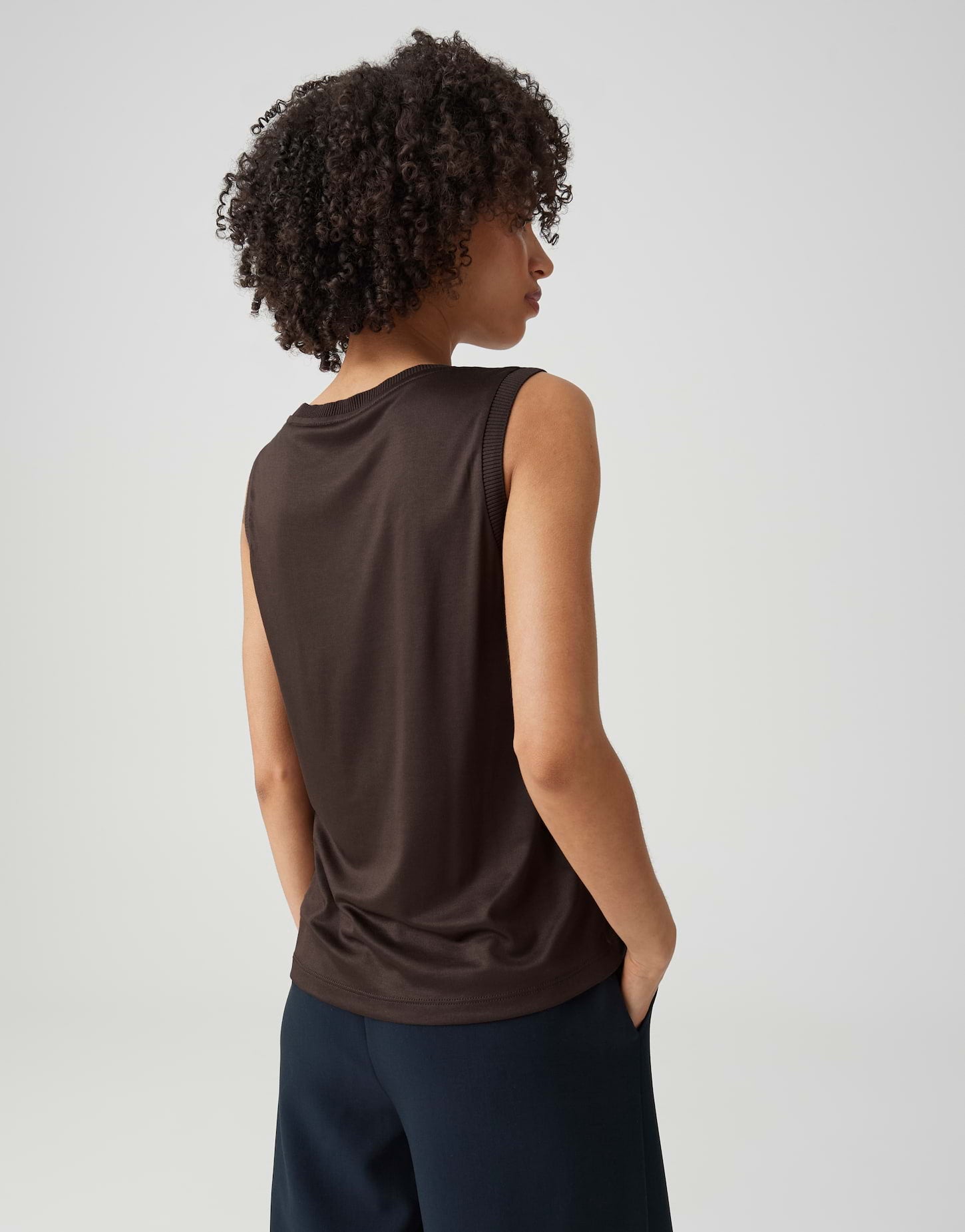 cleanes Jersey-Top mit softem Schimmer