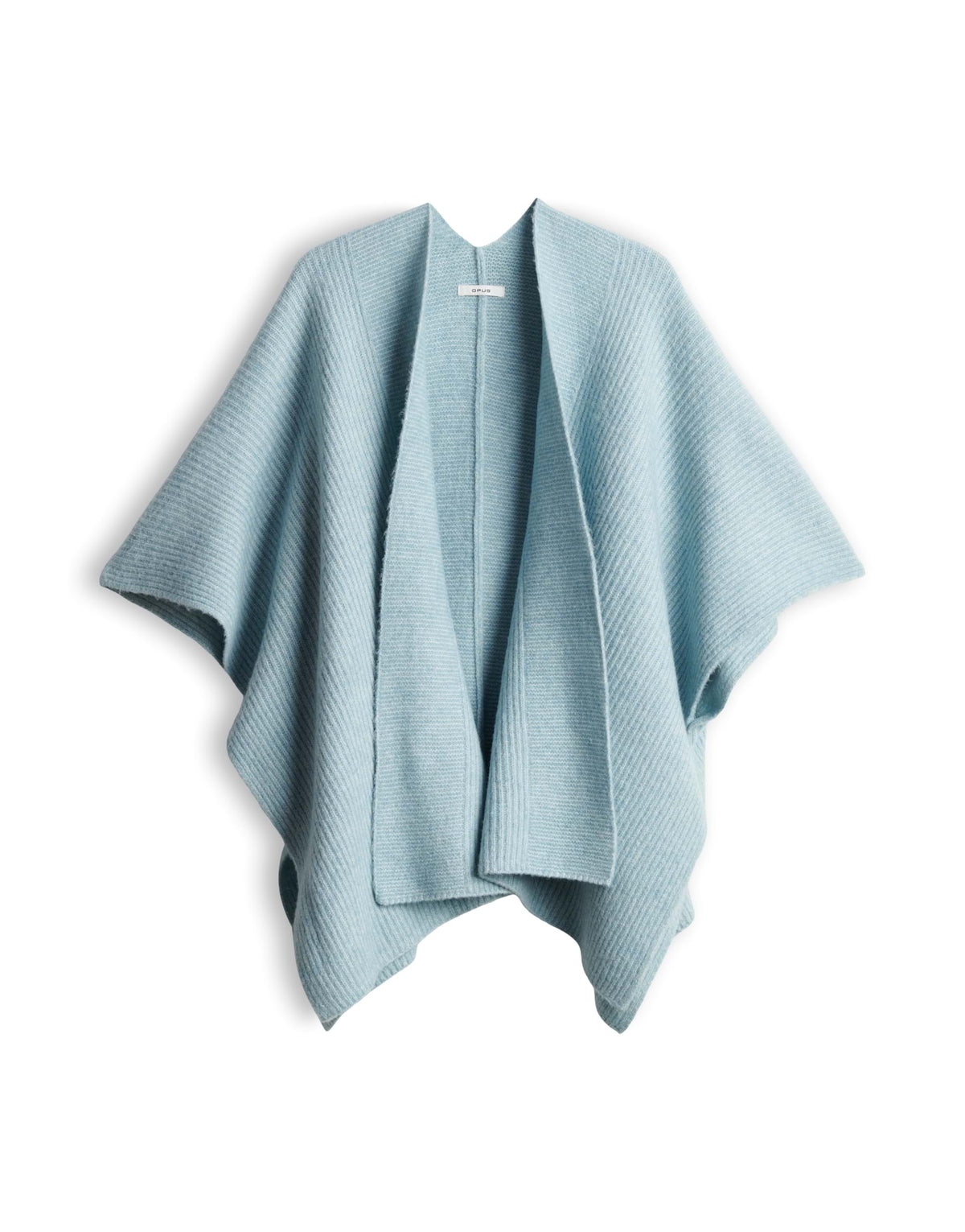 Das gerippte Strick-Poncho-Cape