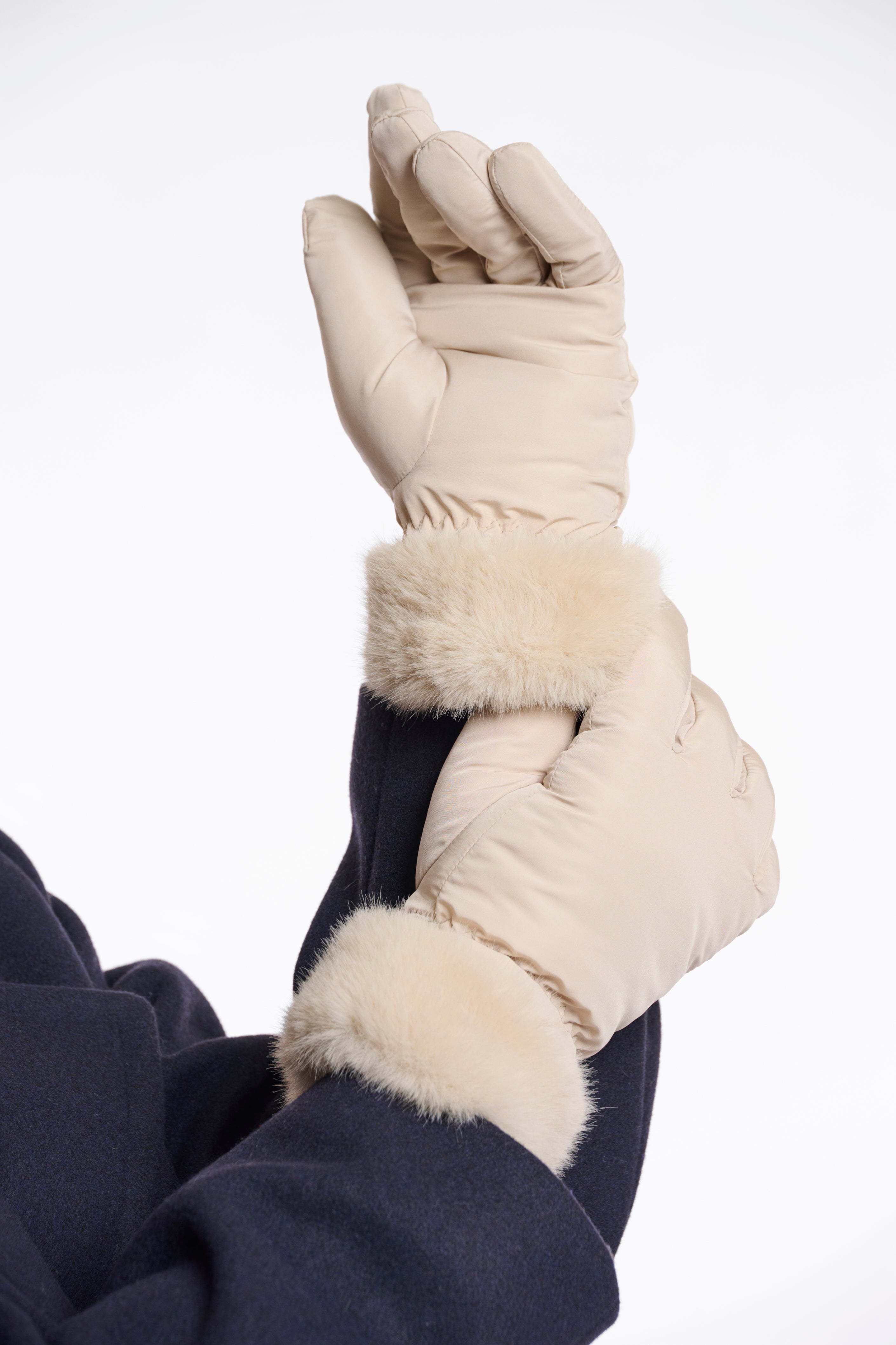 Handschuhe mit Kunstfellbesatz "Omaire"
