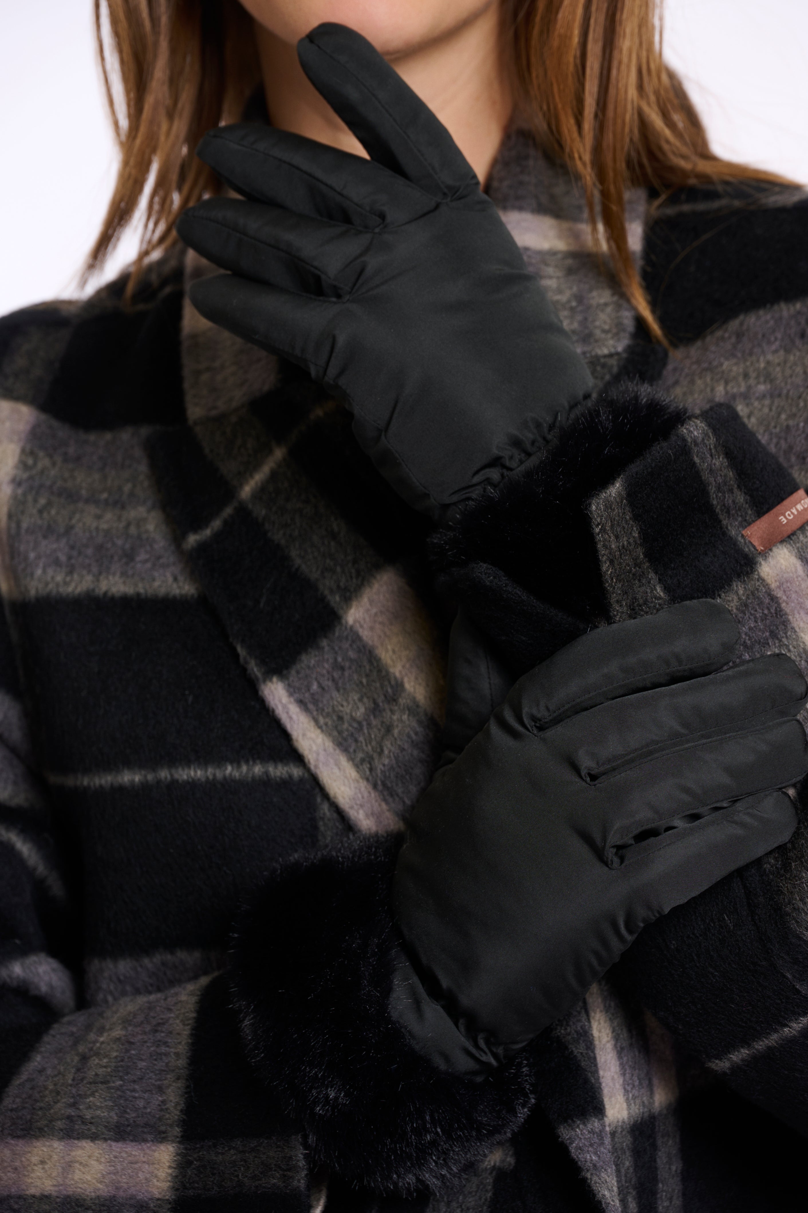 Handschuhe mit Kunstfellbesatz "Omaire"