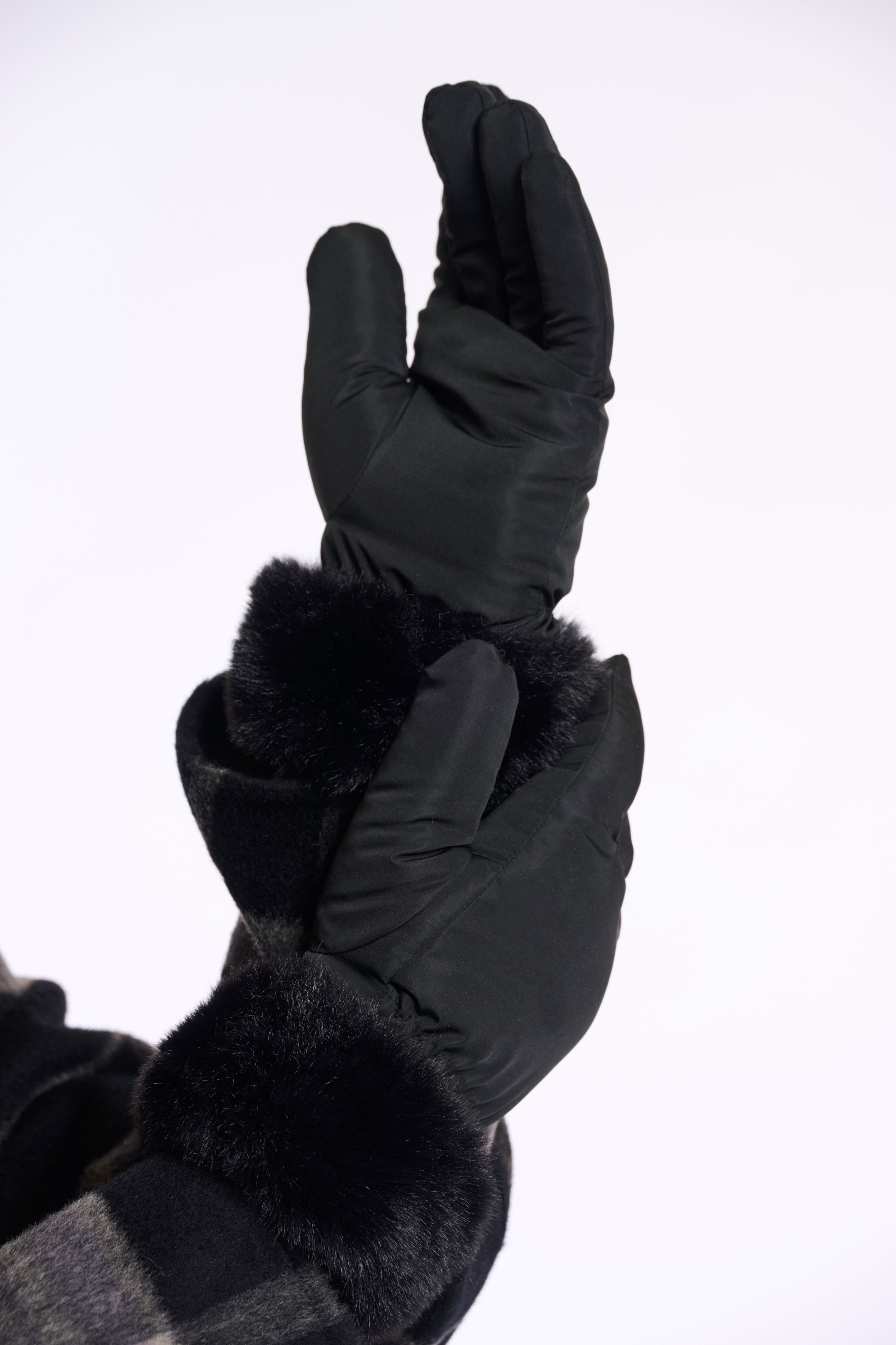 Handschuhe mit Kunstfellbesatz "Omaire"