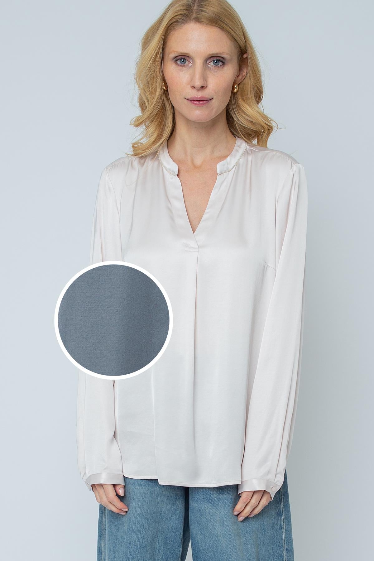 Feminine Shirtbluse mit elegantem Detailspiel