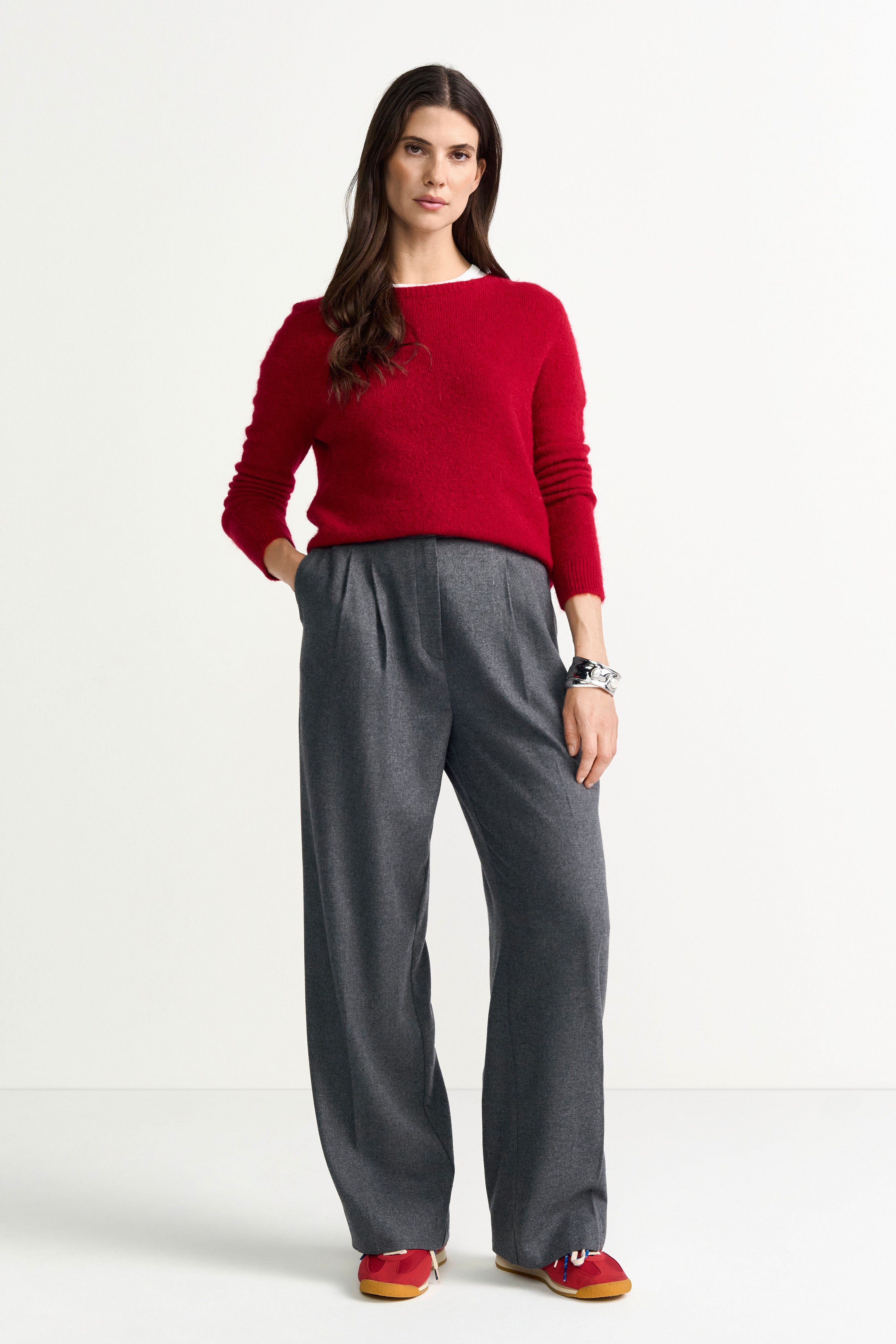 Feiner Strickpullover mit cleanem Design und hohem Tragekomfort