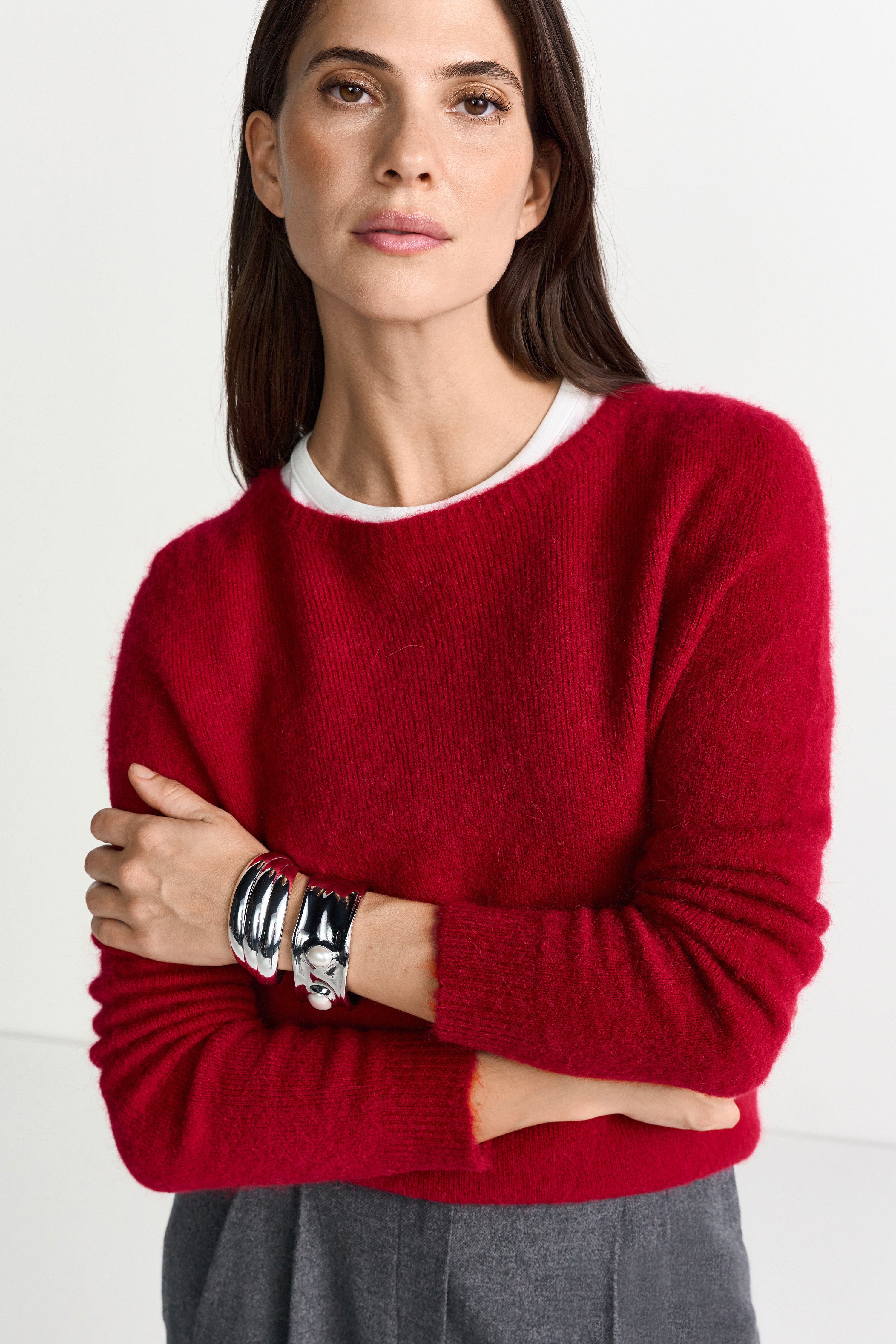 Feiner Strickpullover mit cleanem Design und hohem Tragekomfort