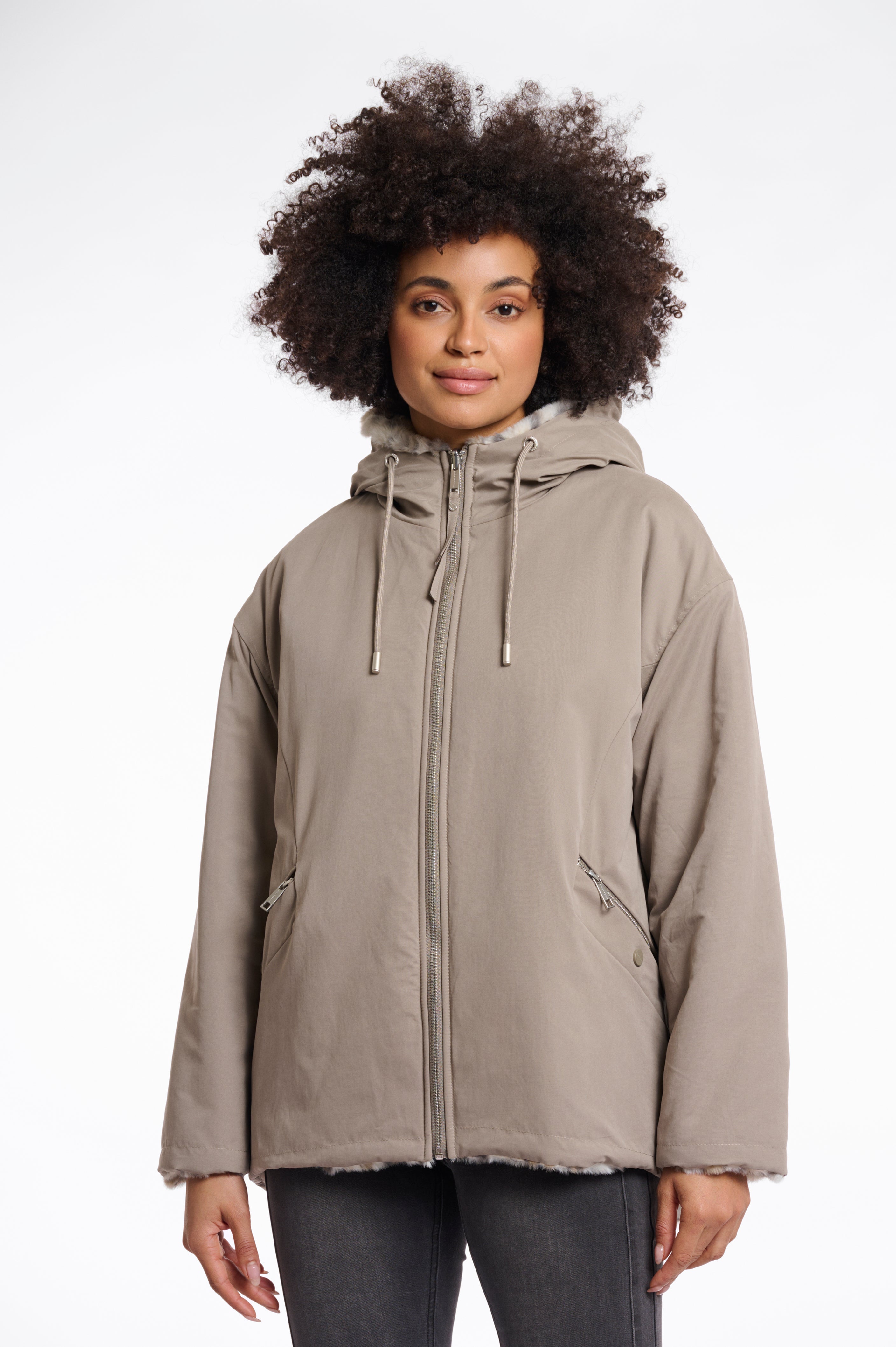 Wendbare Jacke mit Kapuze "Ines"