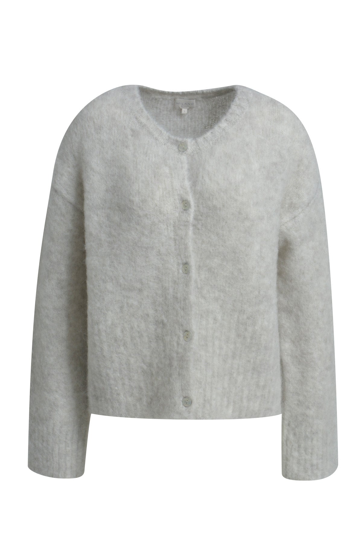 Cardigan mit Rundhalsausschnitt und Knopfleiste