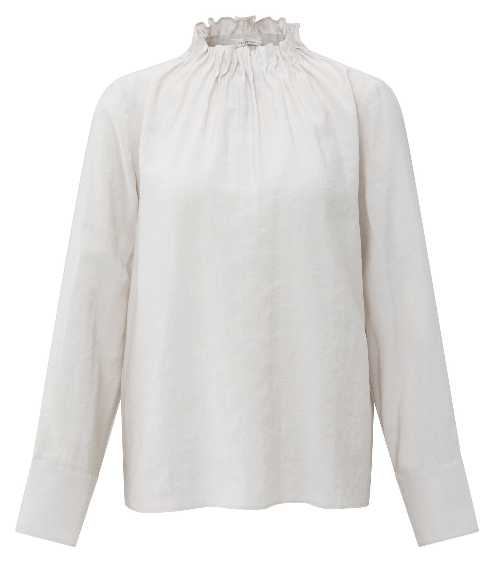 Oberteil mit hohem Kragen und Kordelzug im Saum