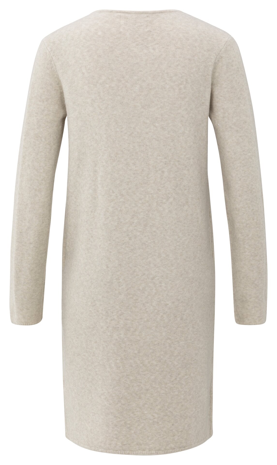 Langer Cardigan mit Westenschicht mit Zopfmuster