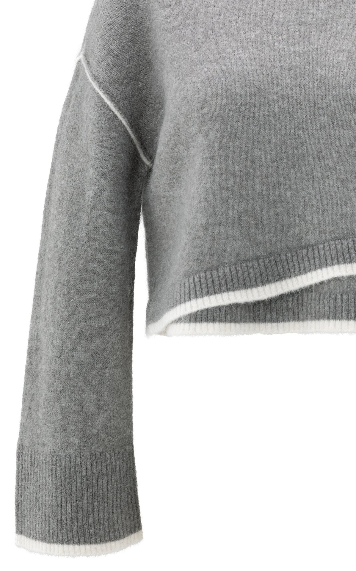 Strickpullover mit Linien in Kontrastfarbe