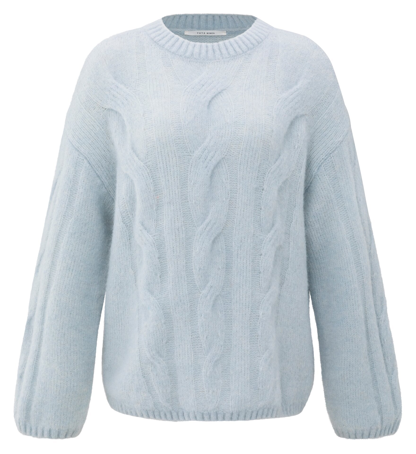 Weicher Pullover mit Zopfmuster