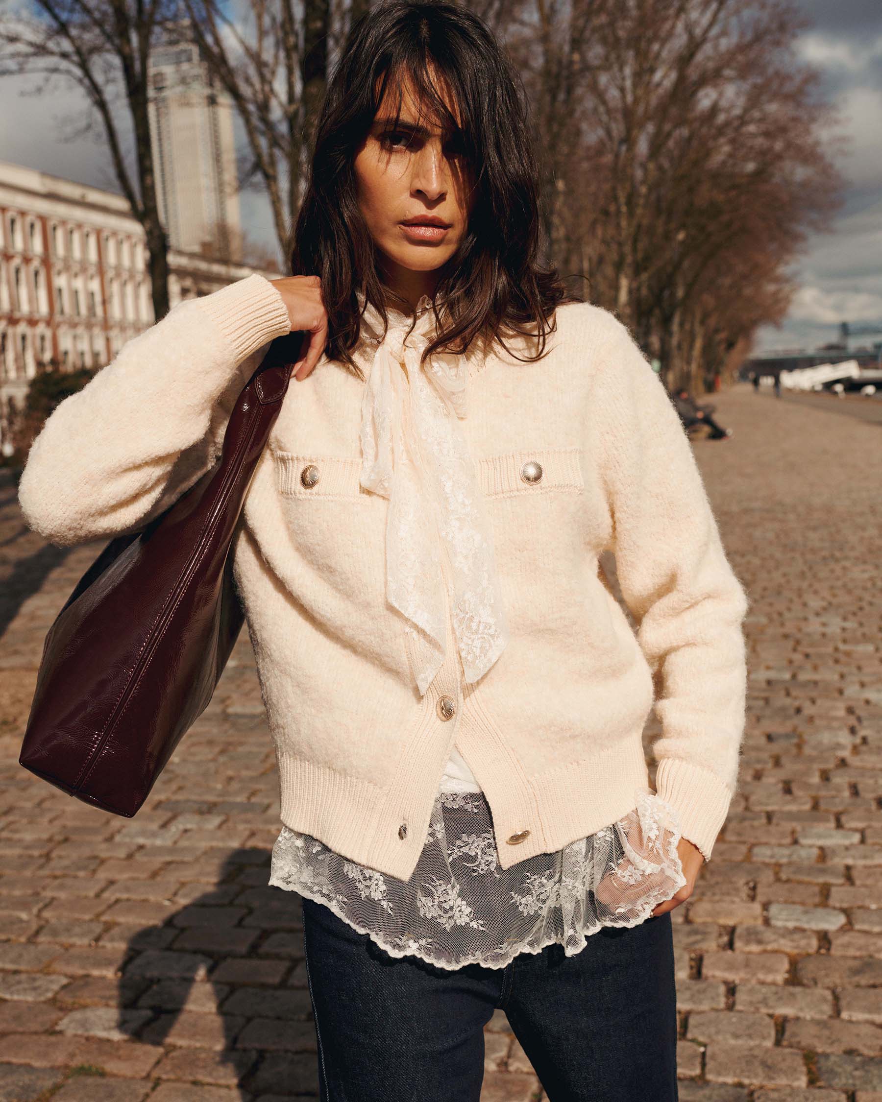 Weicher Cardigan aus Bouclé-Strick