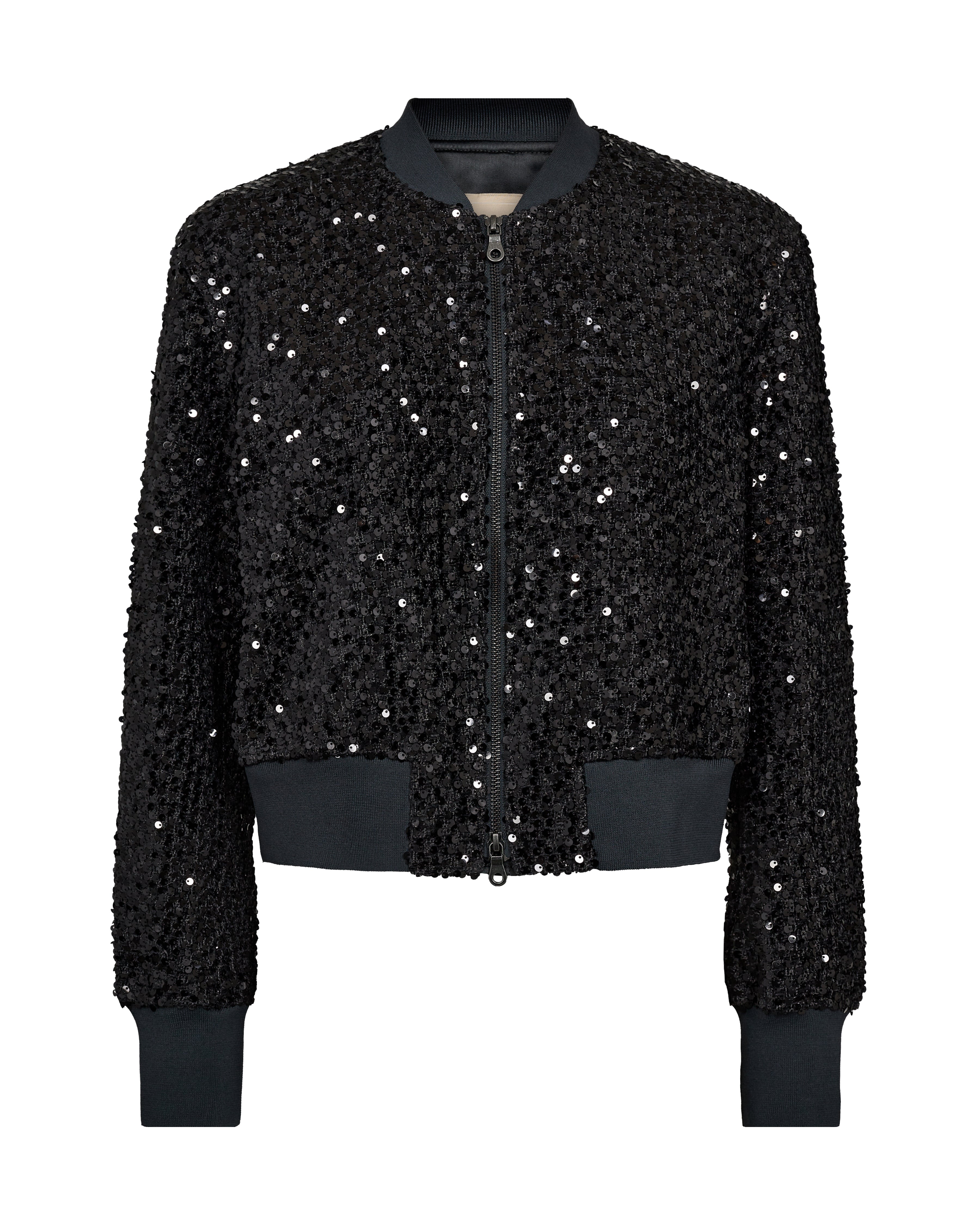 Trendige Bomberjacke mit Glitzerpartikeln