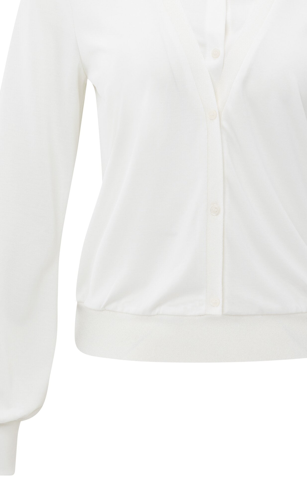 Stylishe Jerseybluse im angesagten Zwei-Lagen-Look