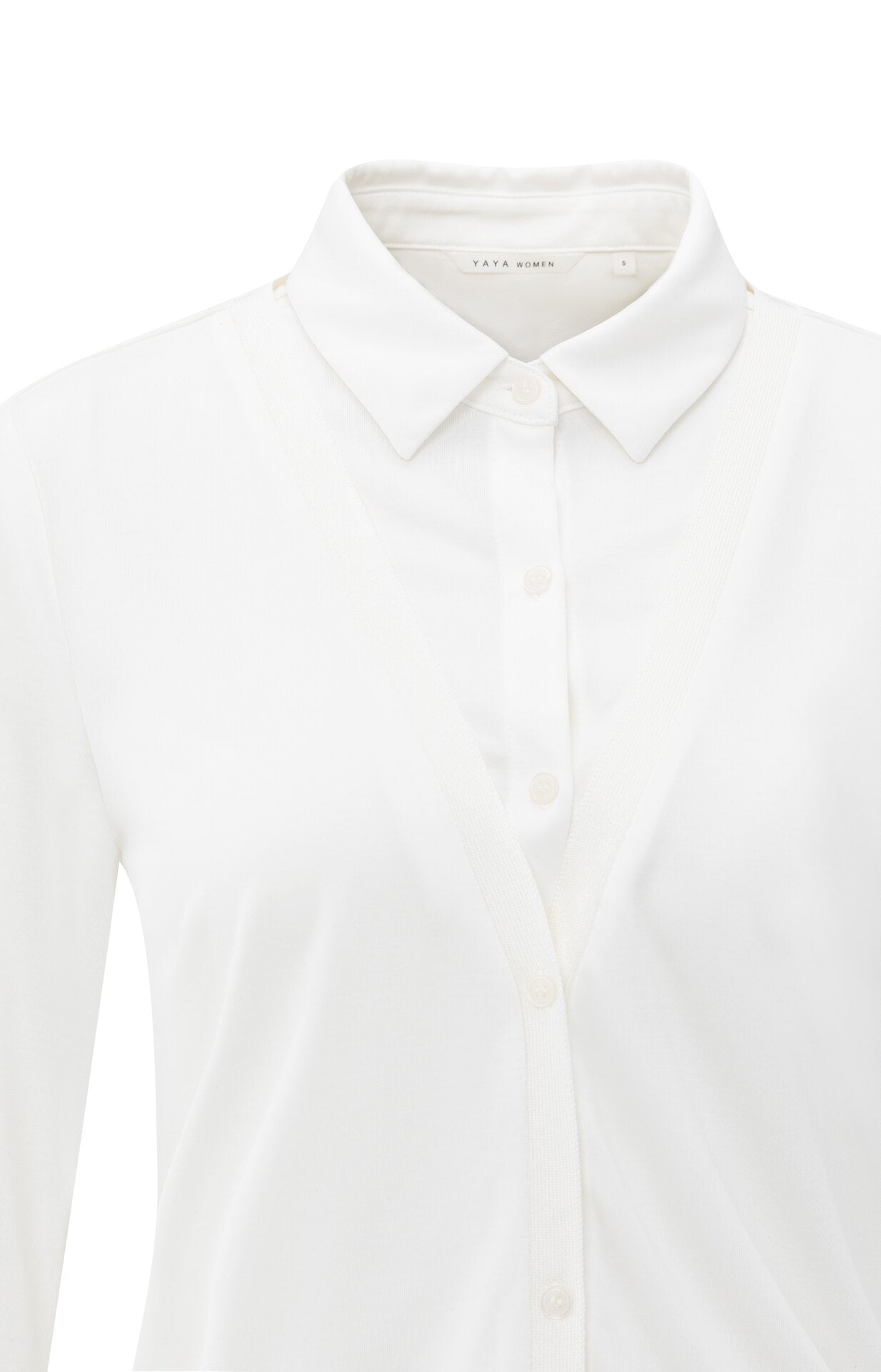 Stylishe Jerseybluse im angesagten Zwei-Lagen-Look